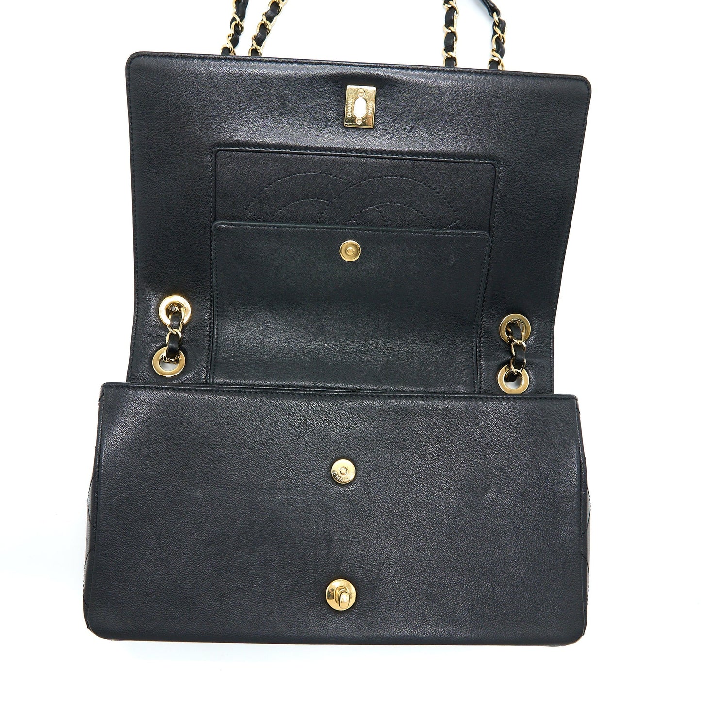 Chanel Seasonal Quilted Flap Bag Calfkskin Black Multicolour Hardware