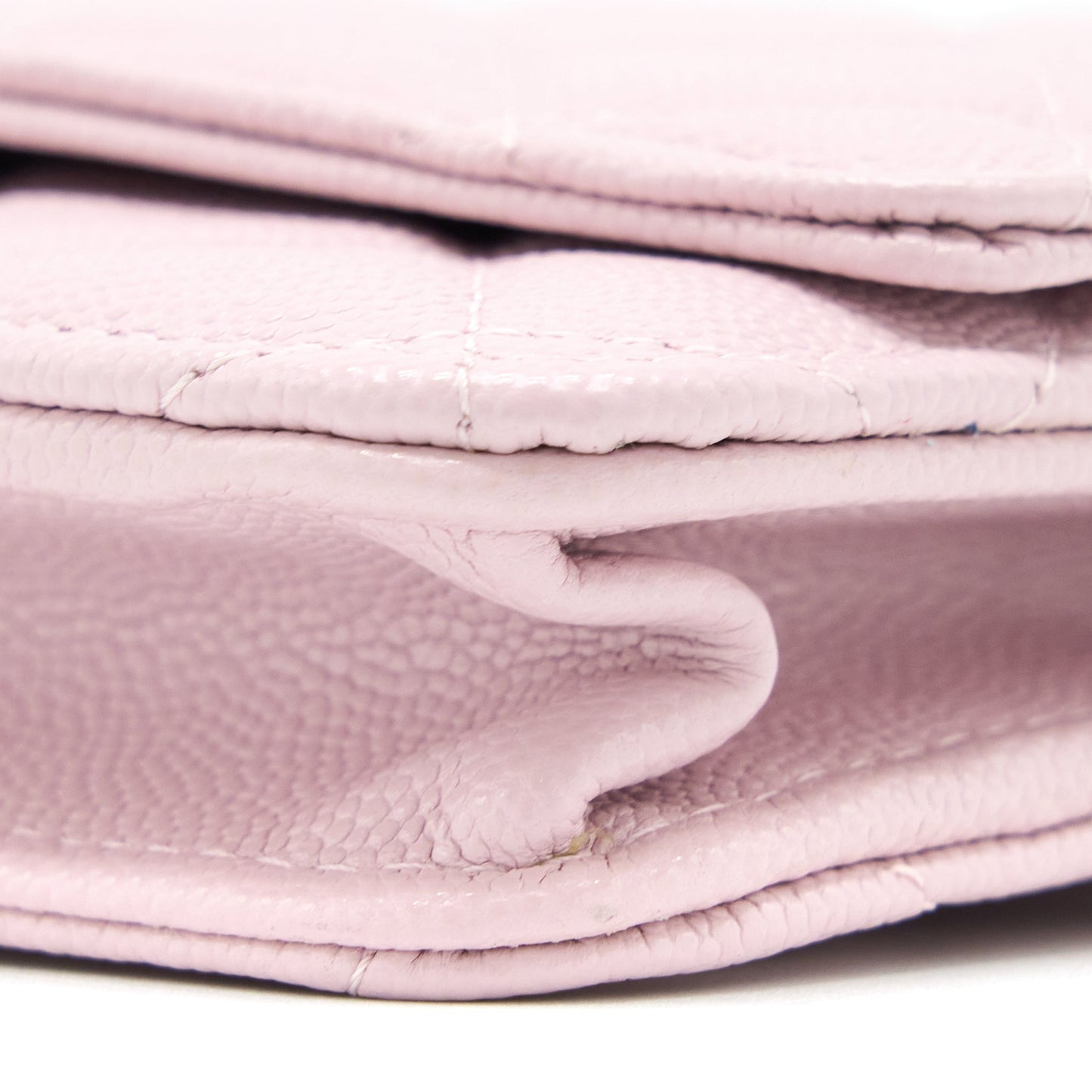 Chanel Classic Wallet On Chain Caviar Light Pink L