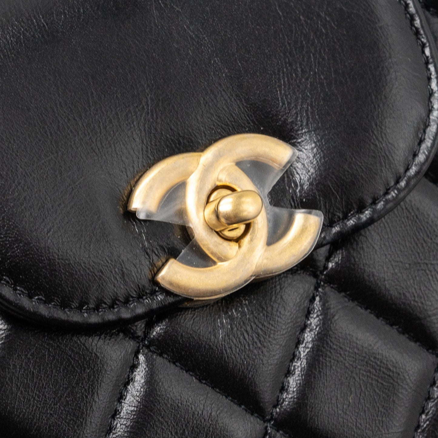 Chanel 23k Mini Shopping Tote Calfskin Black (Microchip)