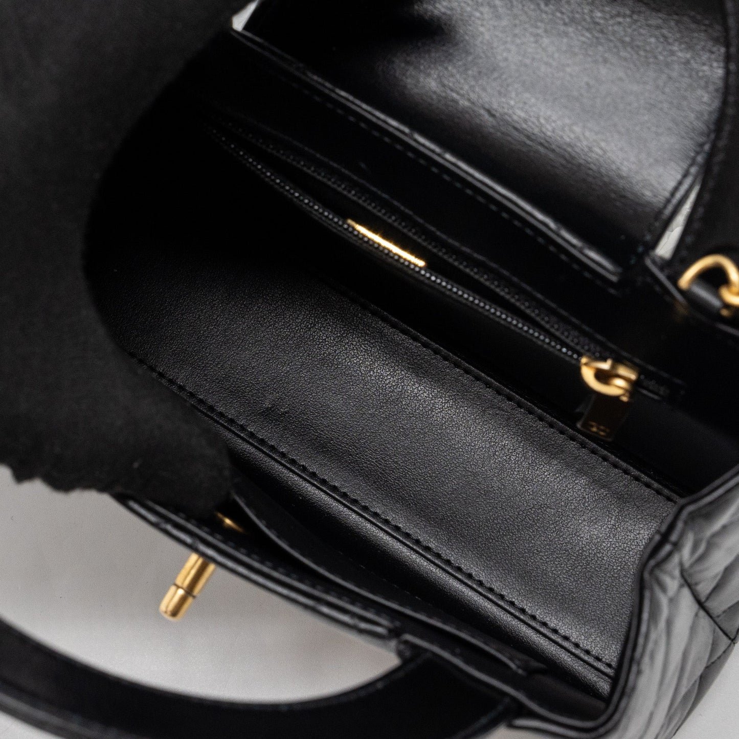 Chanel 23k Mini Shopping Tote Calfskin Black (Microchip)