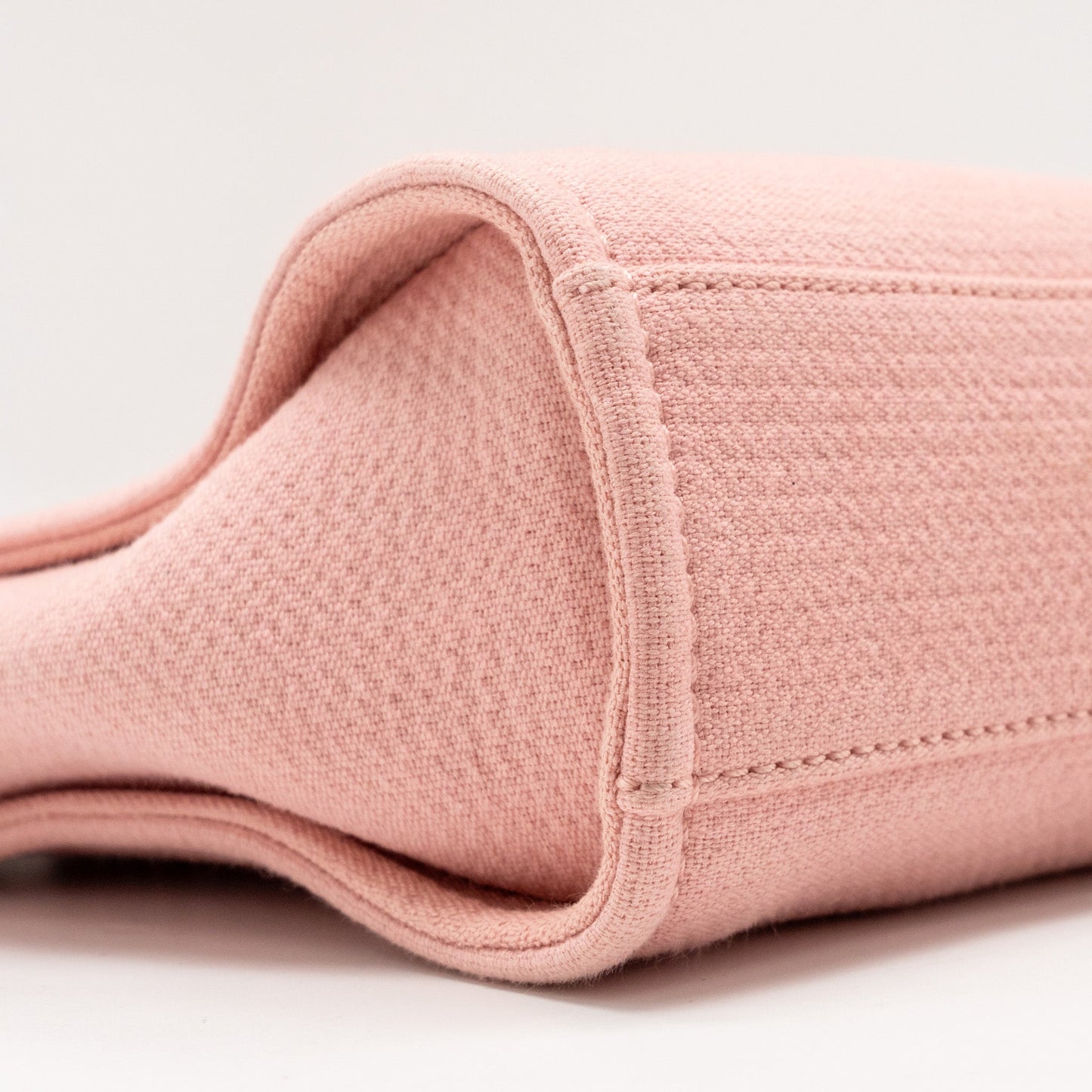 Chanel Deauville Pm Tote Bag Canvas Pink  (microchip)