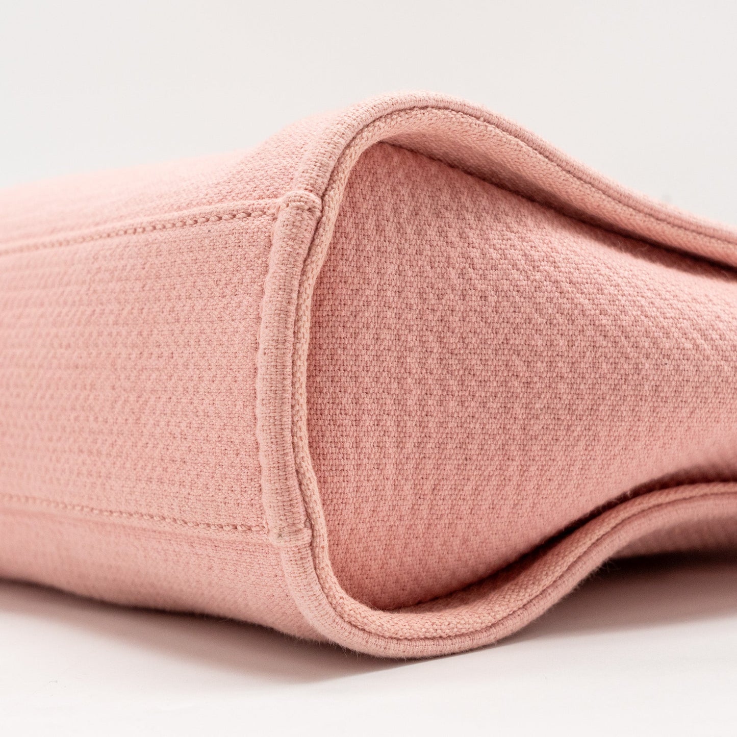 Chanel Deauville Pm Tote Bag Canvas Pink  (microchip)