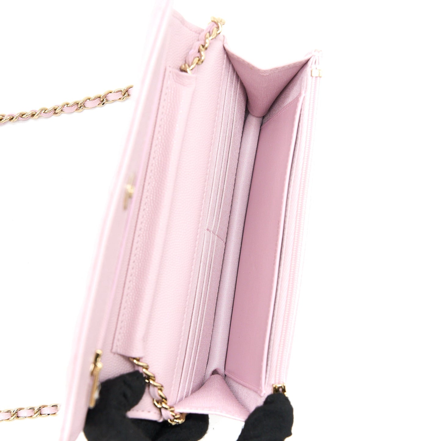 Chanel Classic Wallet On Chain Caviar Light Pink L