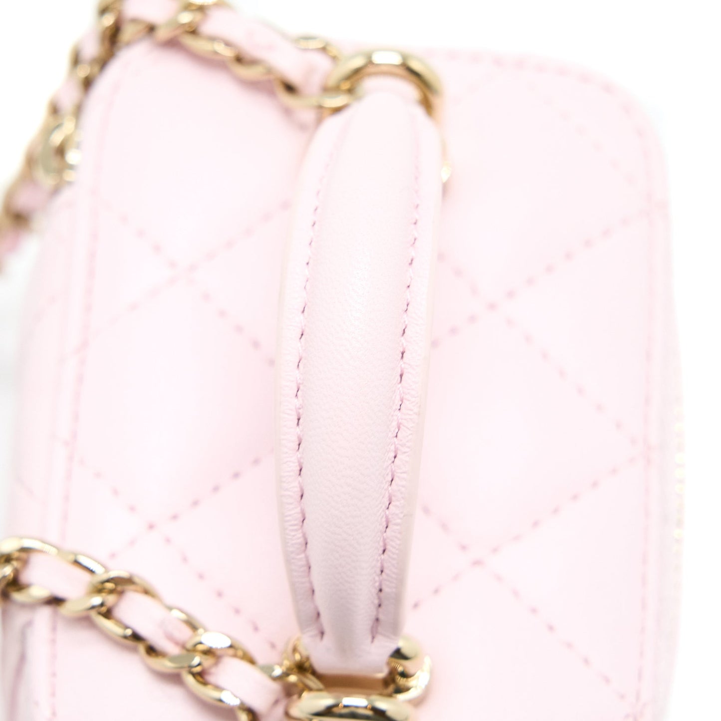 Chanel Top Handle Mini Vanity Lambskin Pink L