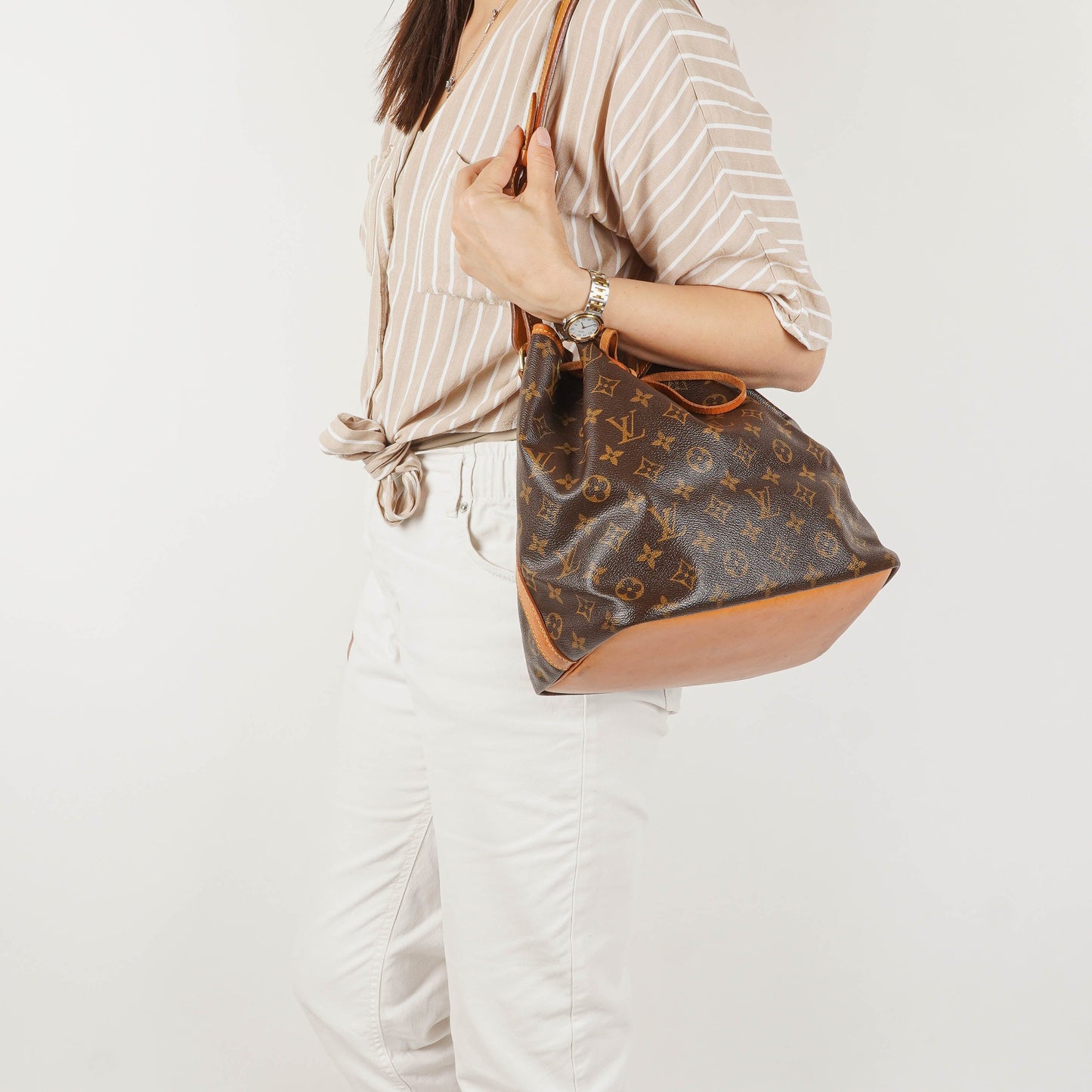 Louis Vuitton Petit Noe Monogram Canvas Shoulder Bag