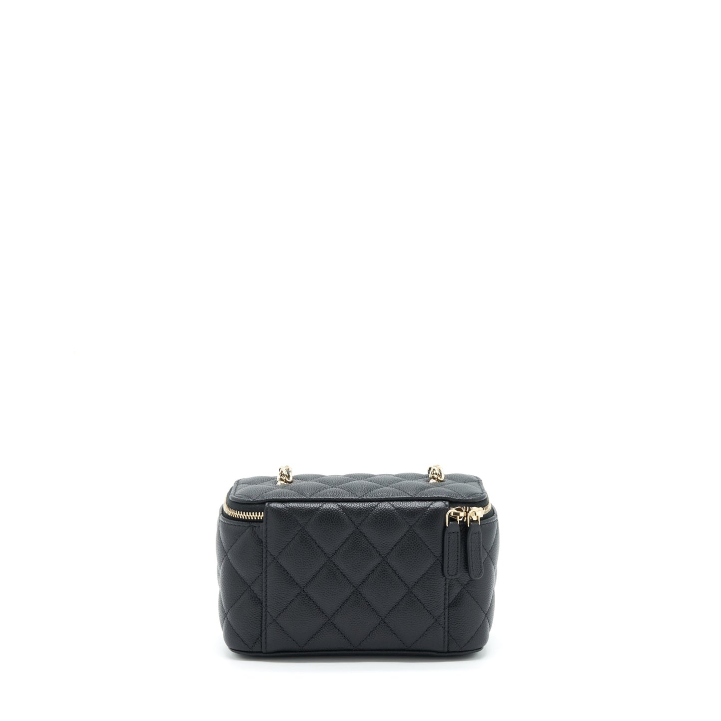 Chanel 22P Long Vanity With CC Logo Chain Caviar Black L