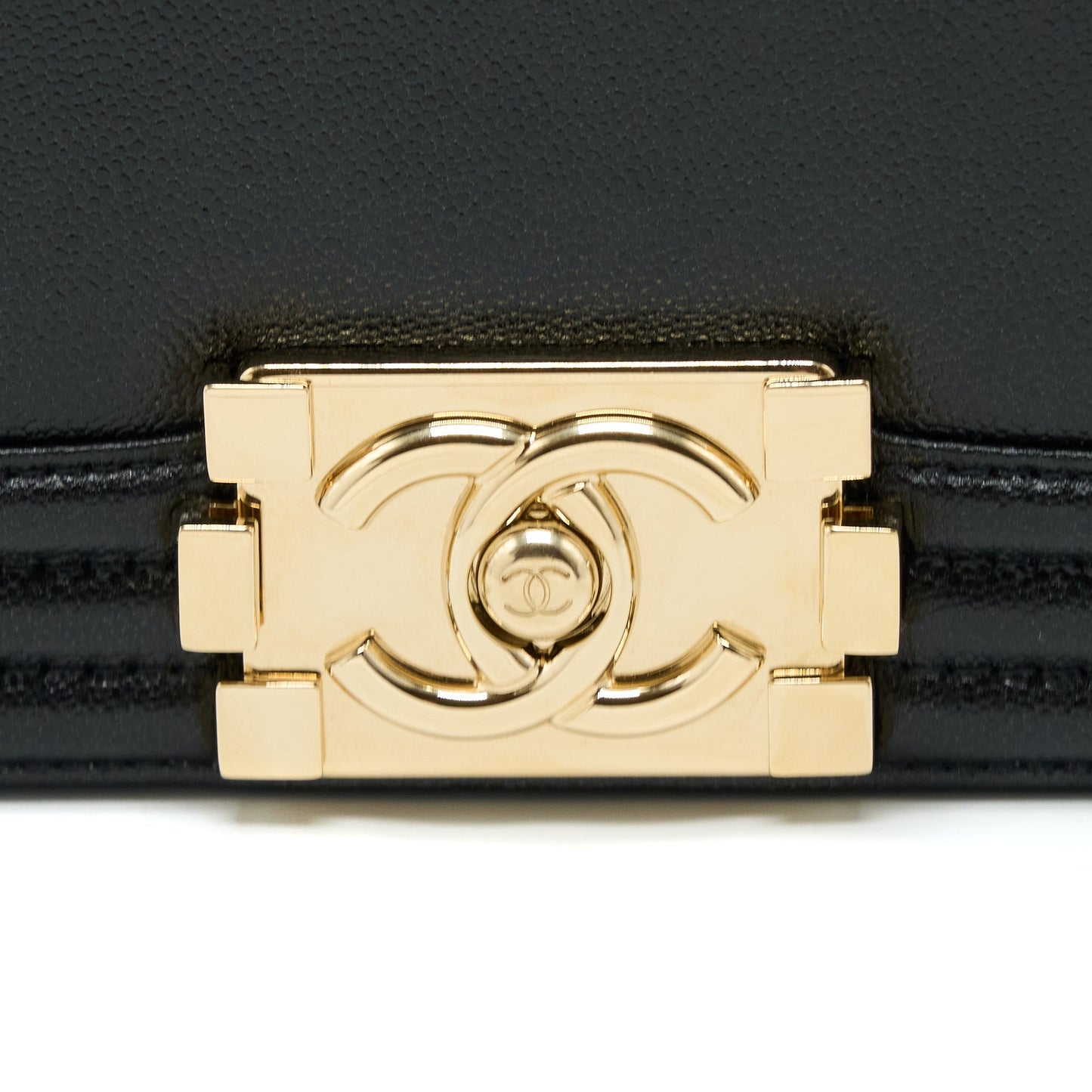Chanel Mini Boy Bag Calfskin Black L (Microchip)