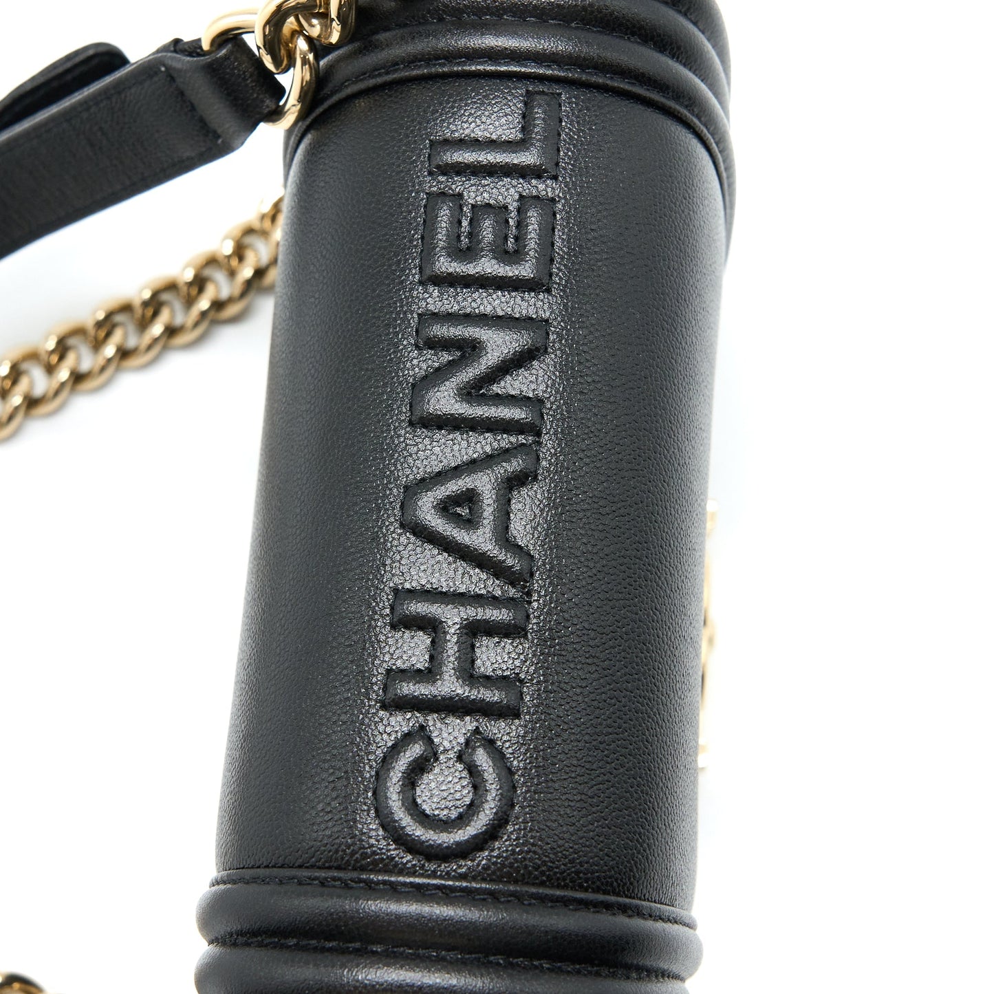Chanel Mini Boy Bag Calfskin Black L (Microchip)