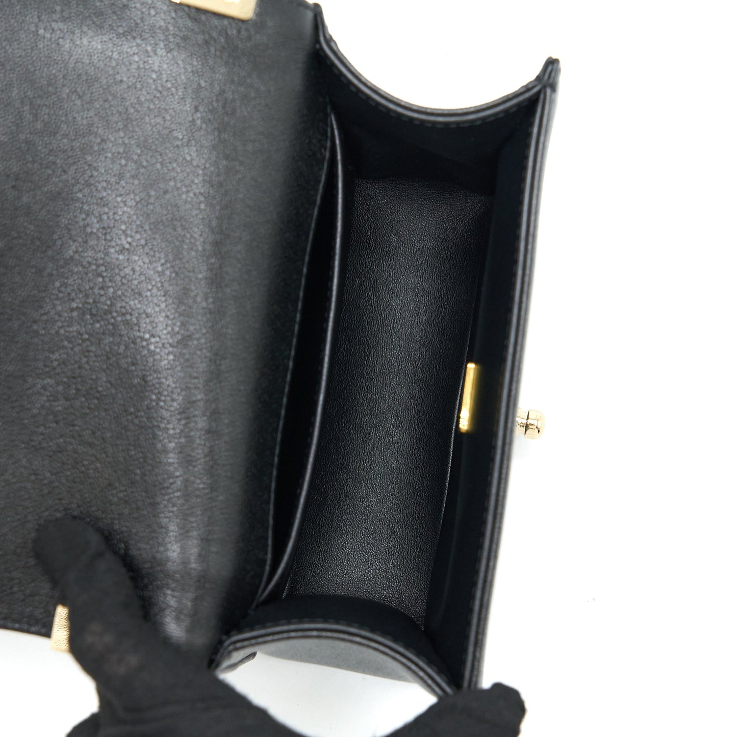 Chanel Mini Boy Bag Calfskin Black L (Microchip)