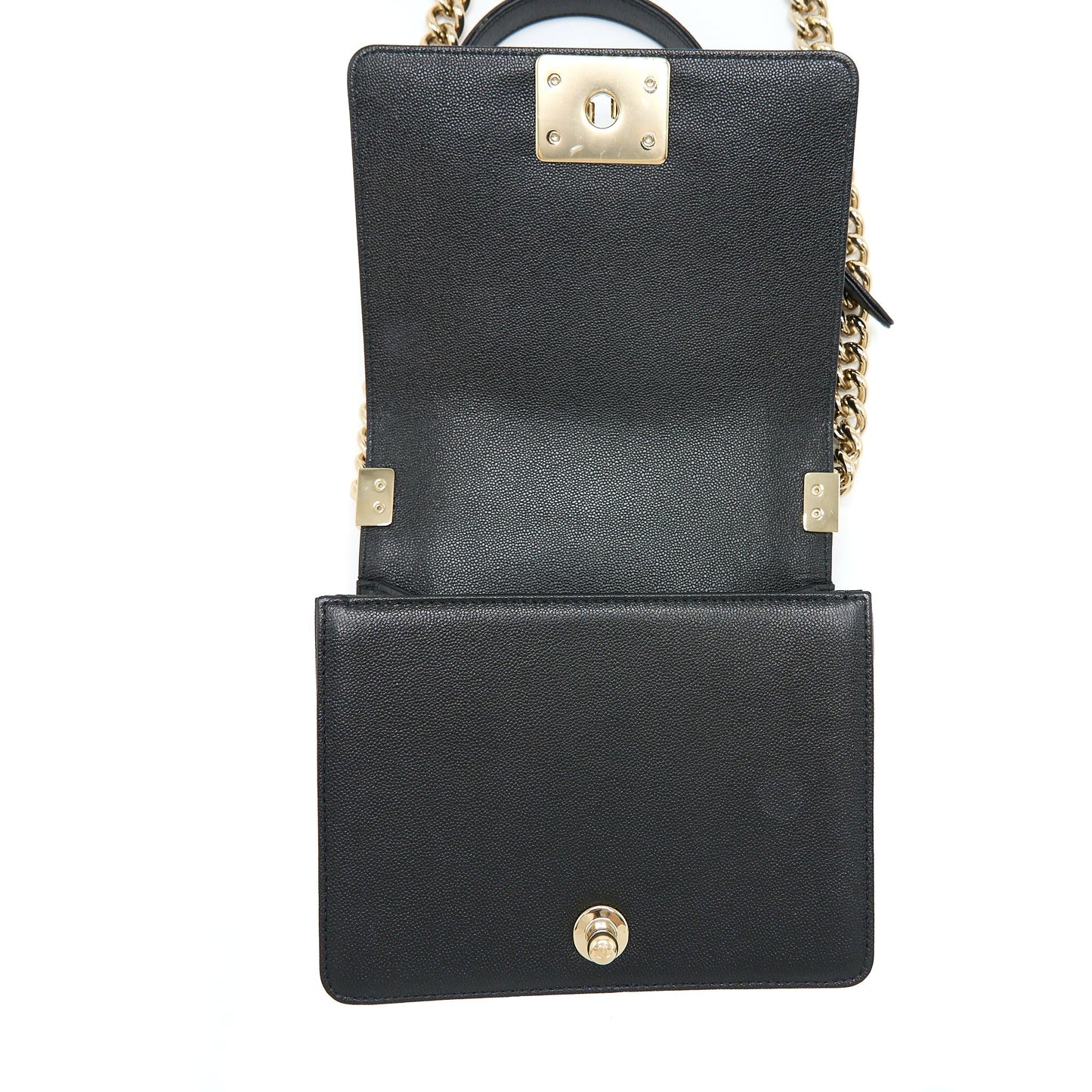 Chanel Mini Boy Bag Calfskin Black L (Microchip)