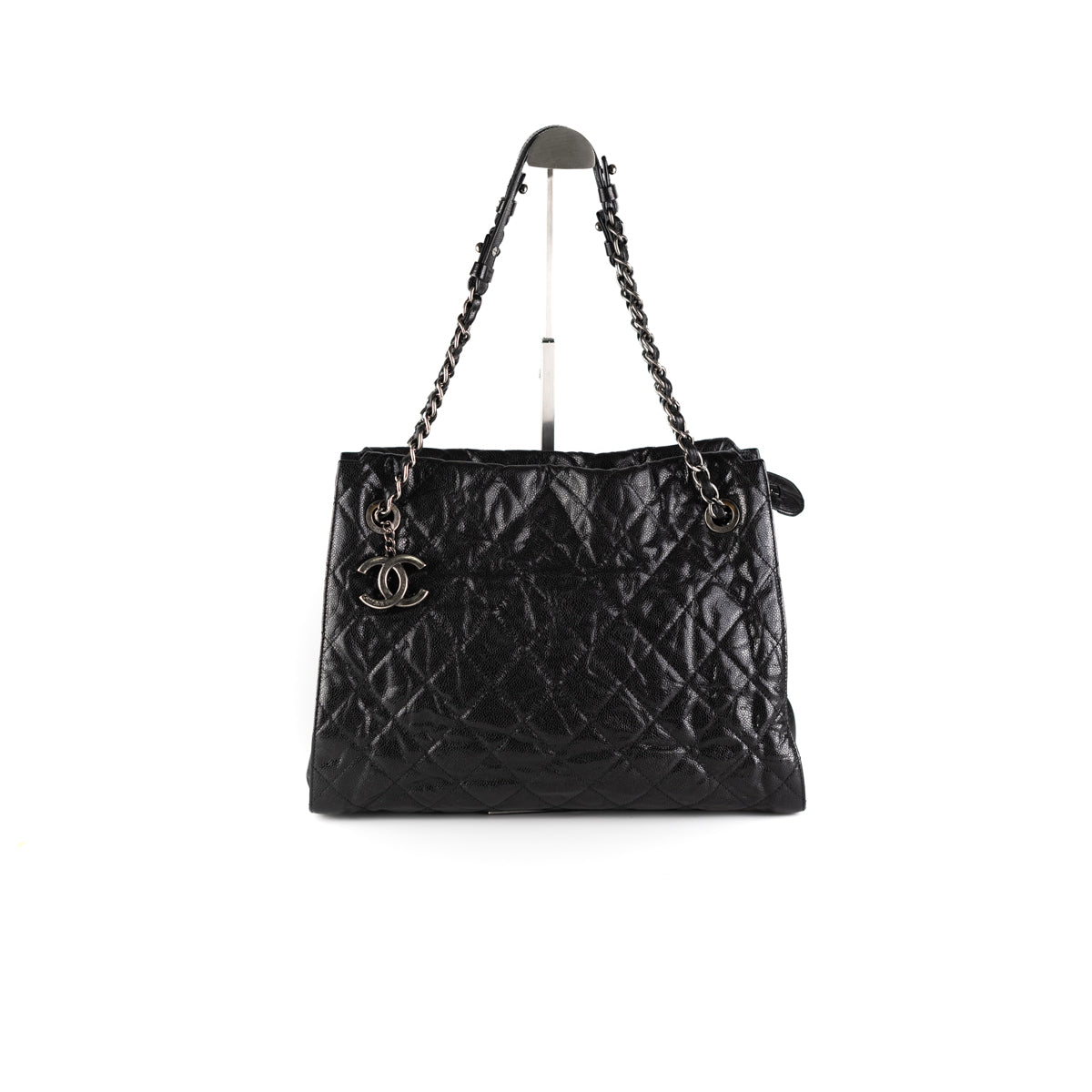 Chanel Caviar Crave Leather Tote Black