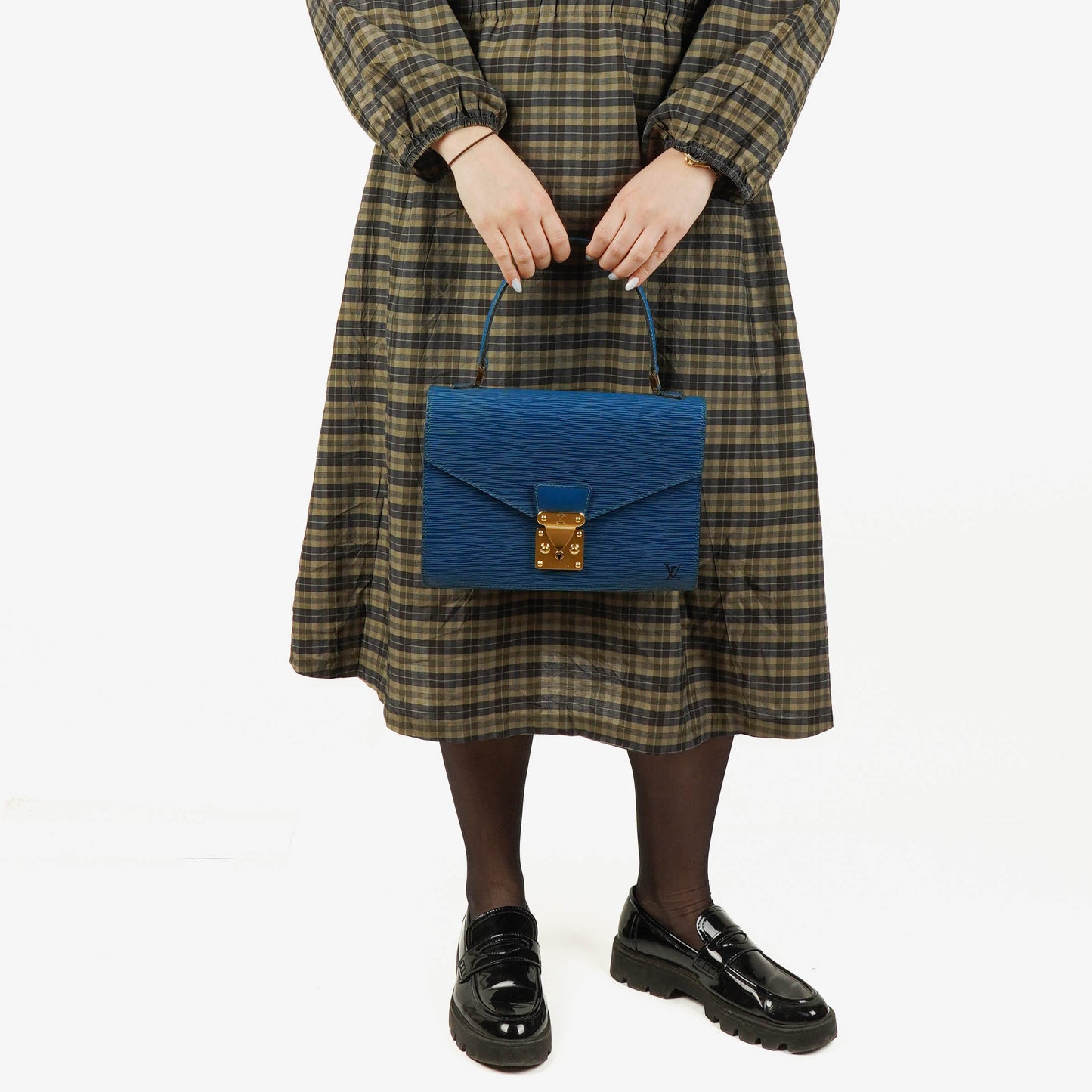 Louis Vuitton Concorde Blue EPI Leather Bag