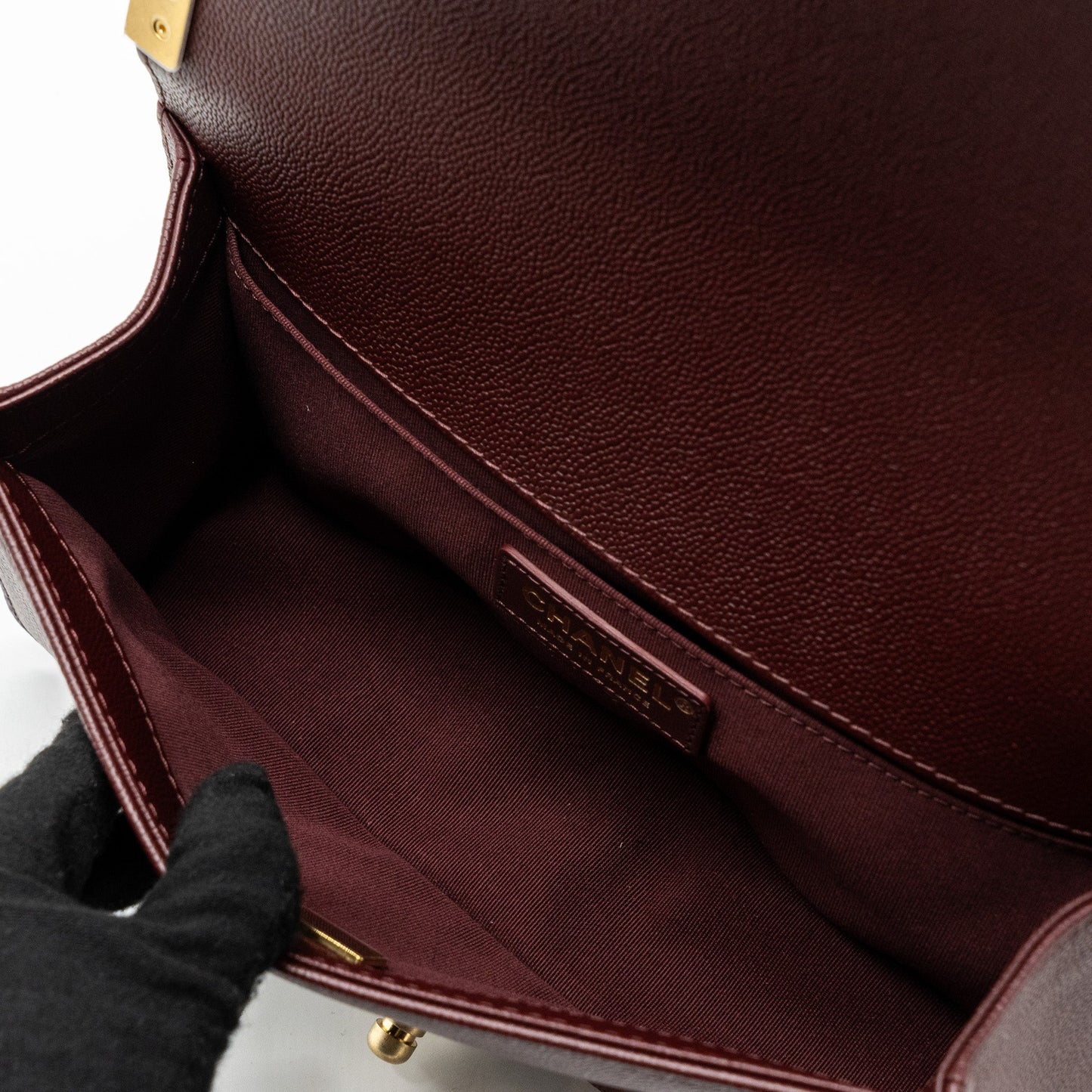 Chanel Medium Boy Bag Limited Edition Caviar Burgundy (microchip)