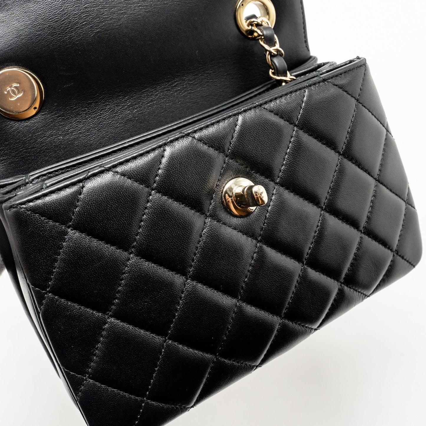 Chanel 24s Mini Trendy CC Lambskin Black L(microchip)