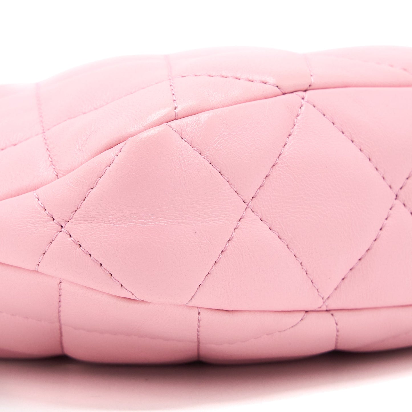 Chanel 22K Hobo Bag Logo Chain Lambskin Pink  (Microchip)