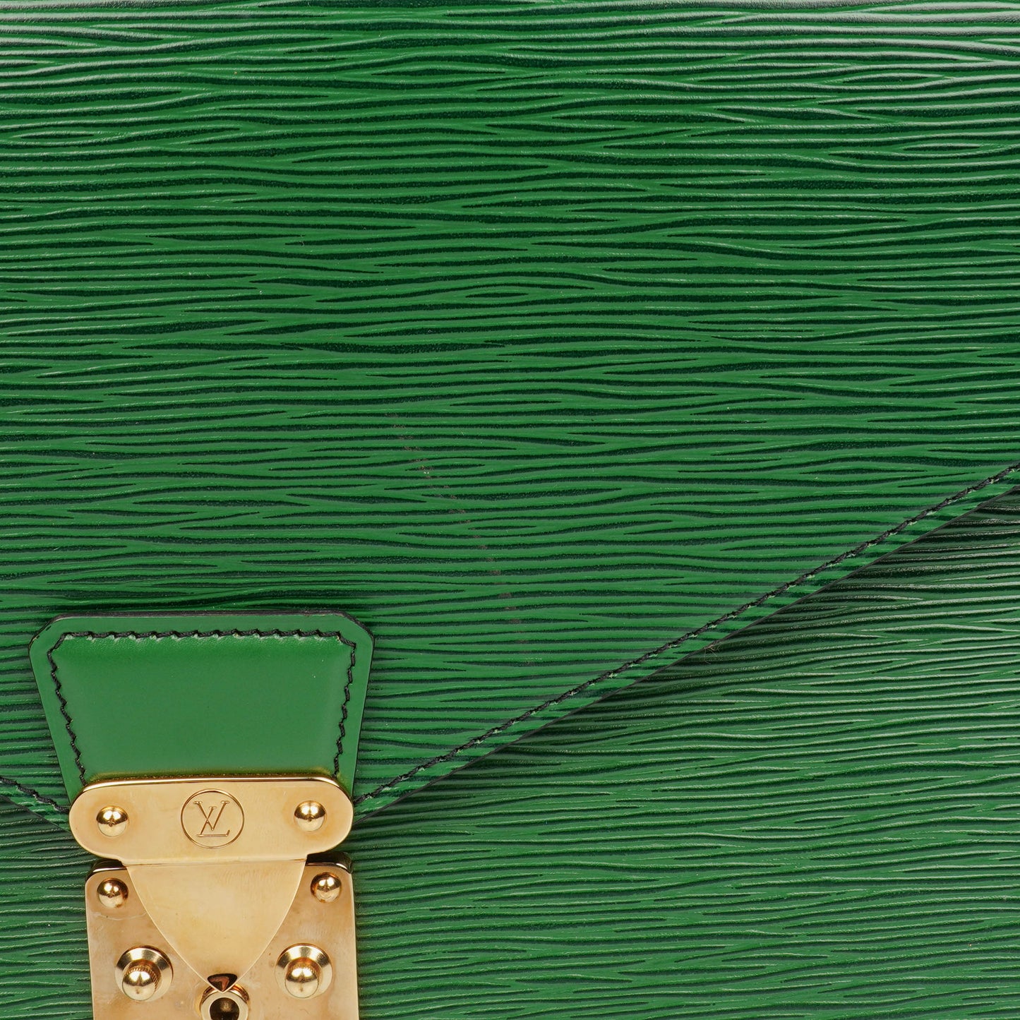 Louis Vuitton Serviette Ambassador Green EPI Leather Briefcase