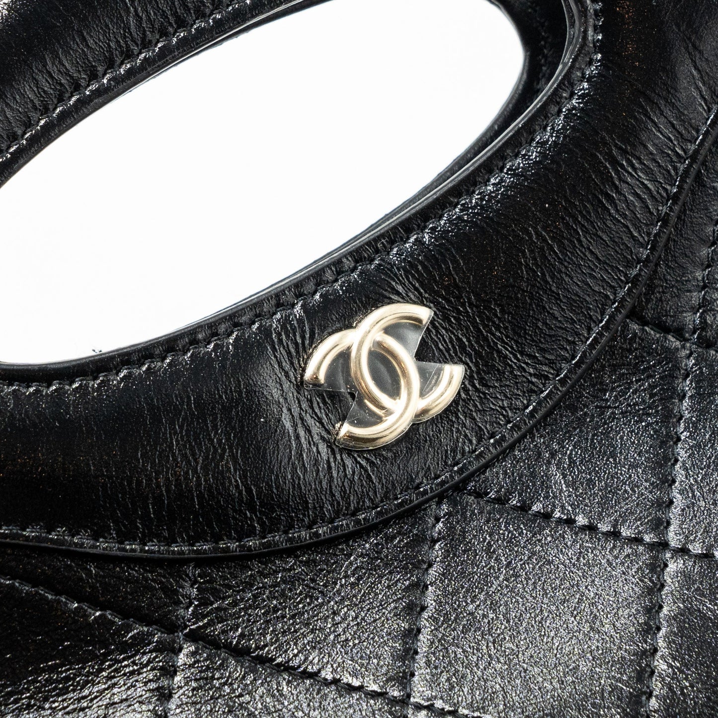 Chanel 24c Mini 31 Clutch With Chain Shiny Calfskin  Black L(Microchip)