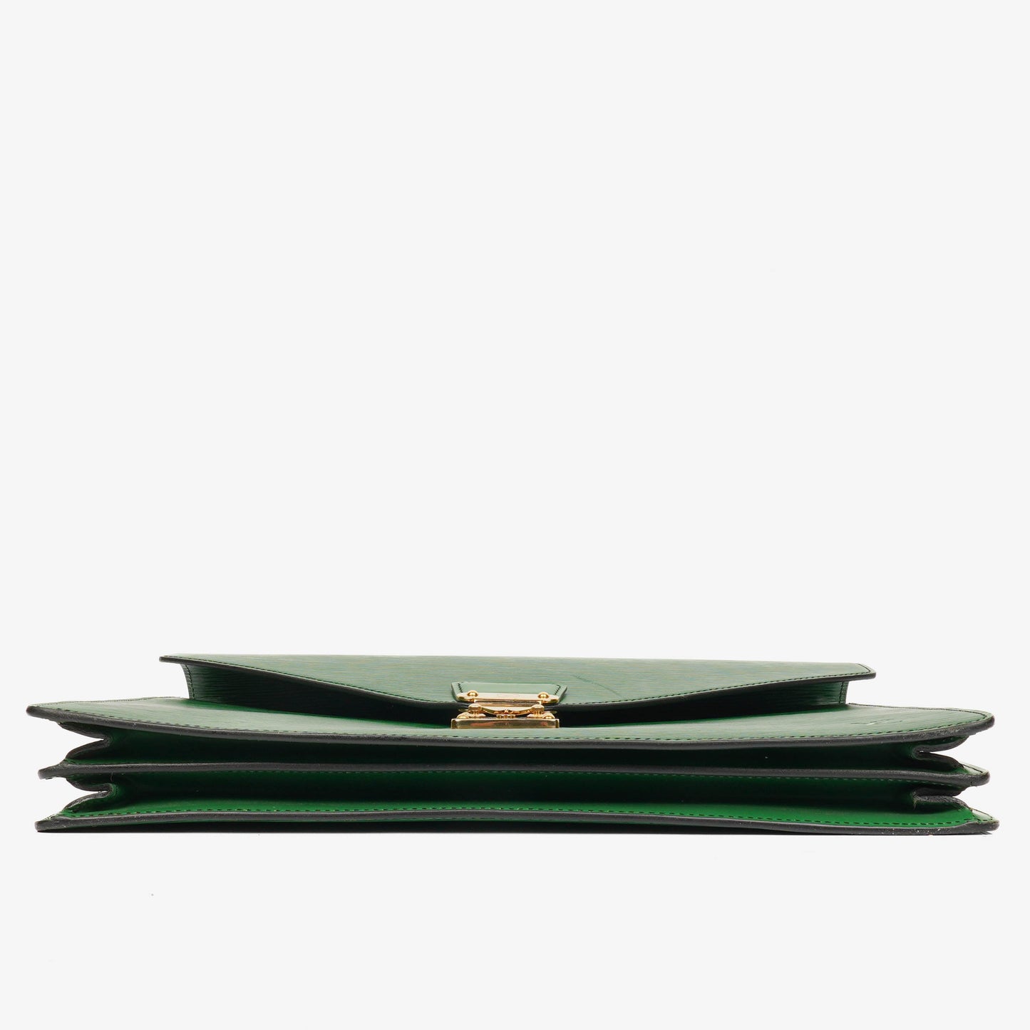 Louis Vuitton Serviette Ambassador Green EPI Leather Briefcase