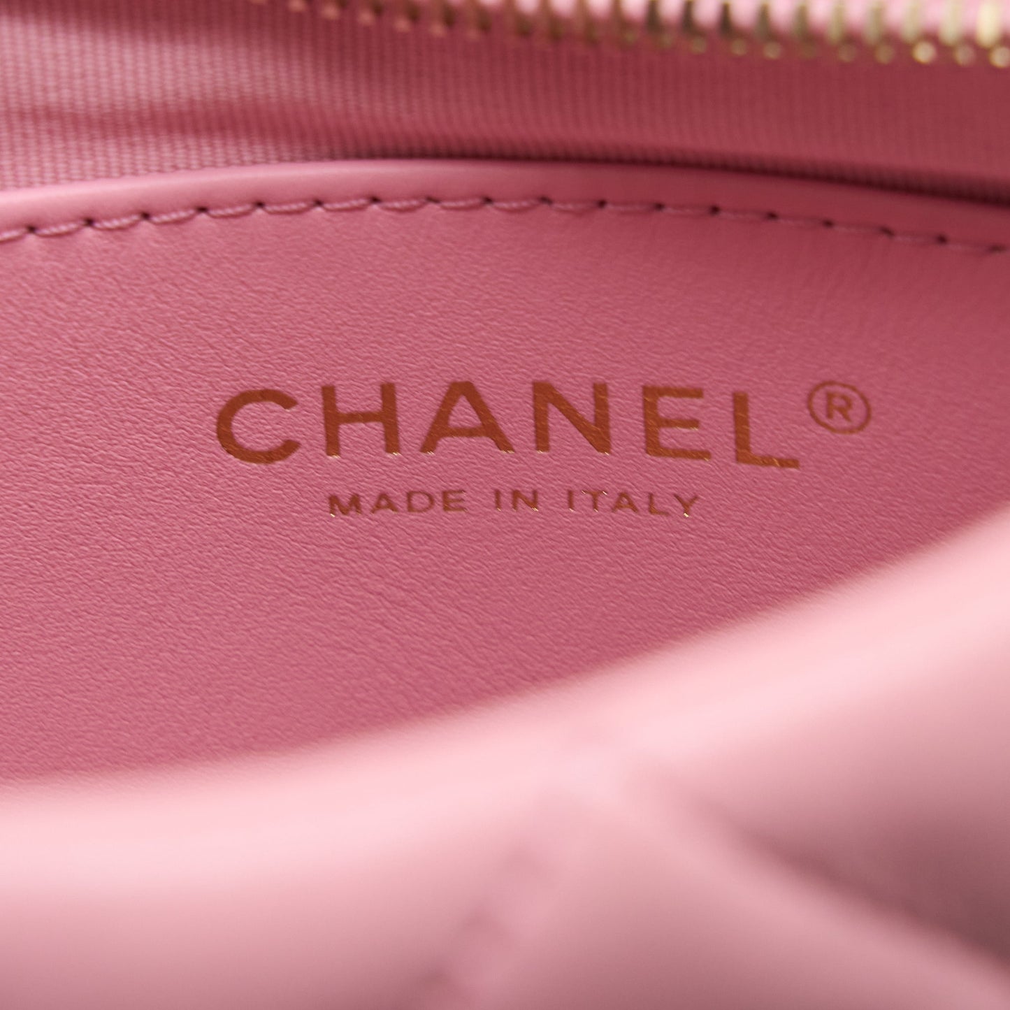 Chanel 22K Hobo Bag Logo Chain Lambskin Pink  (Microchip)