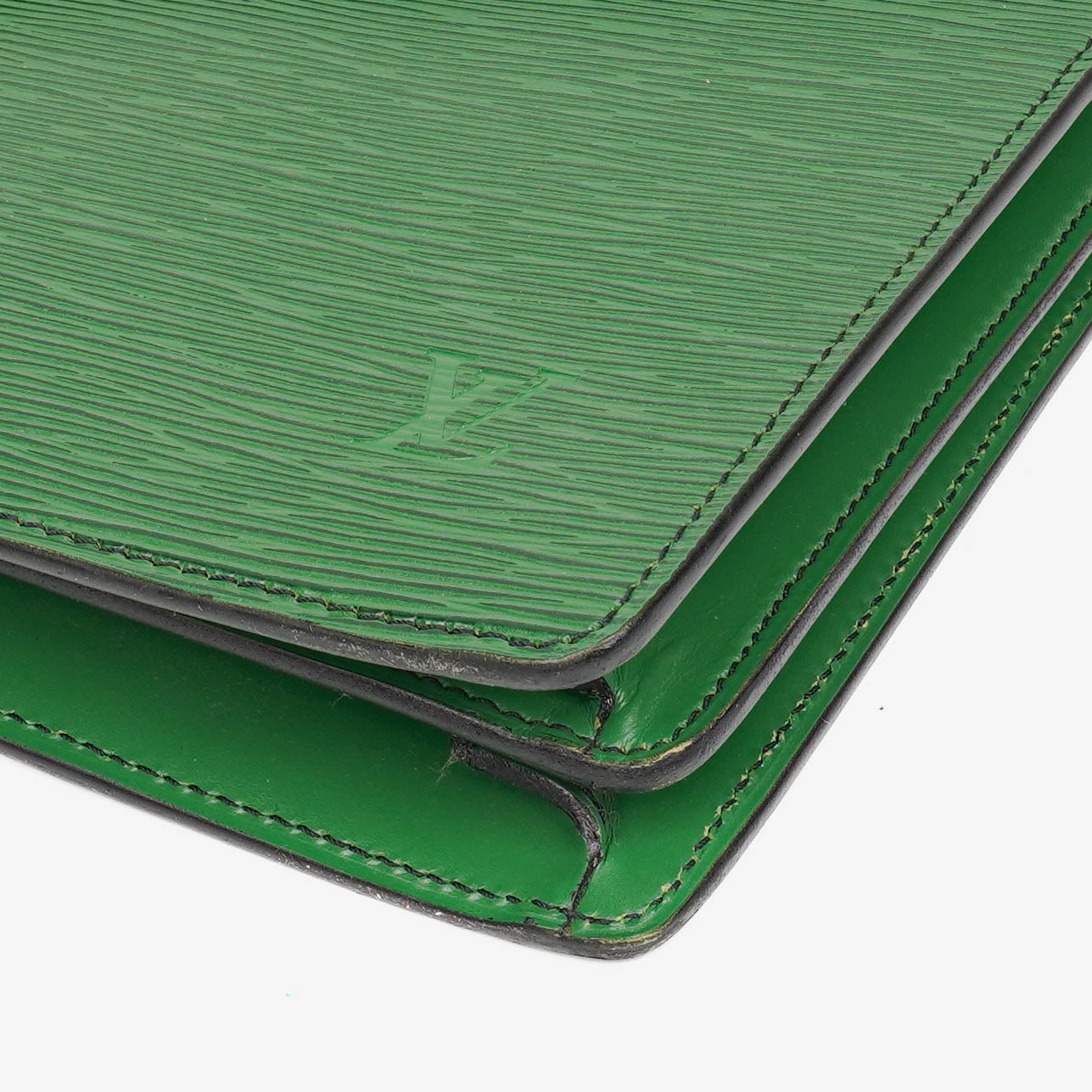 Louis Vuitton Serviette Ambassador Green EPI Leather Briefcase