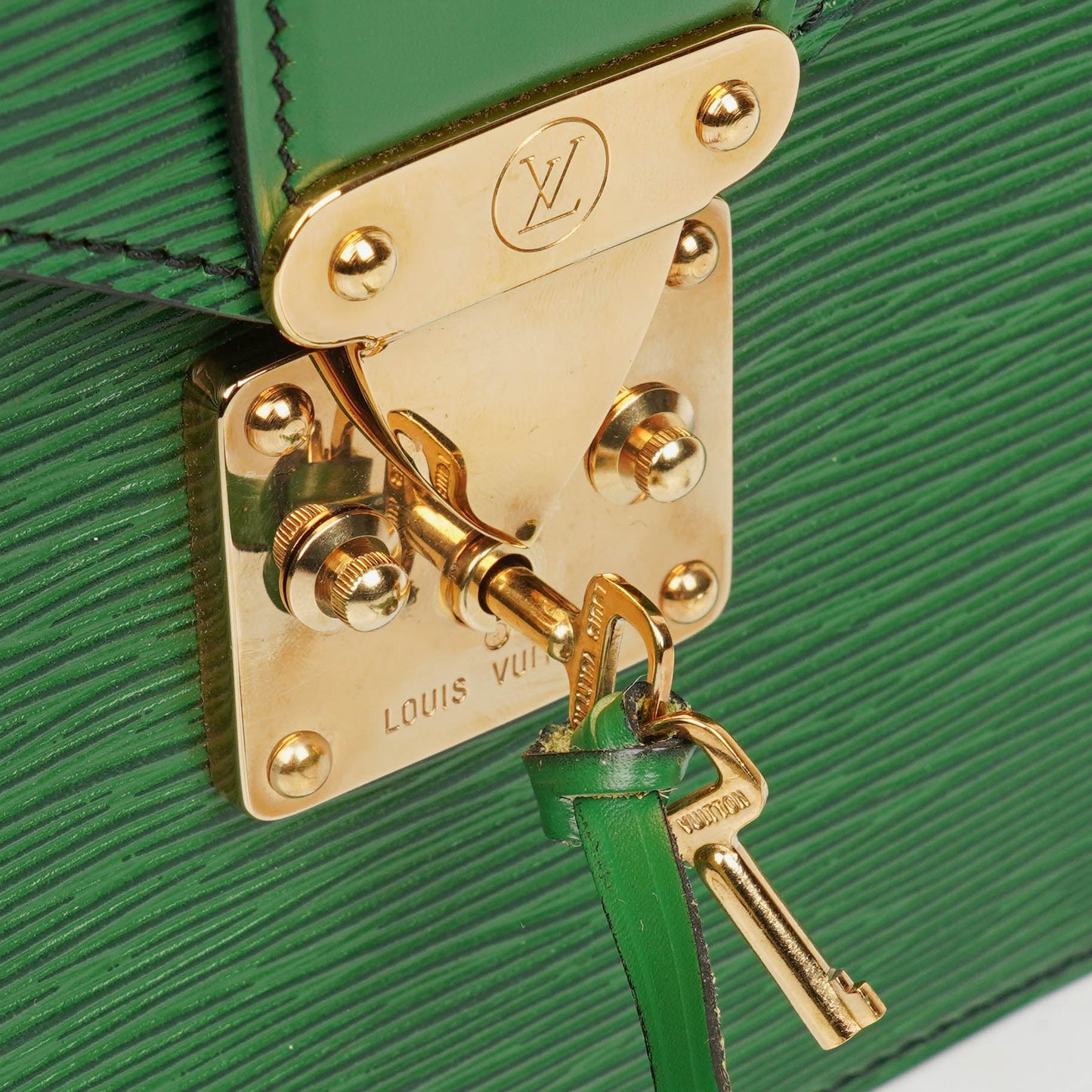 Louis Vuitton Serviette Ambassador Green EPI Leather Briefcase