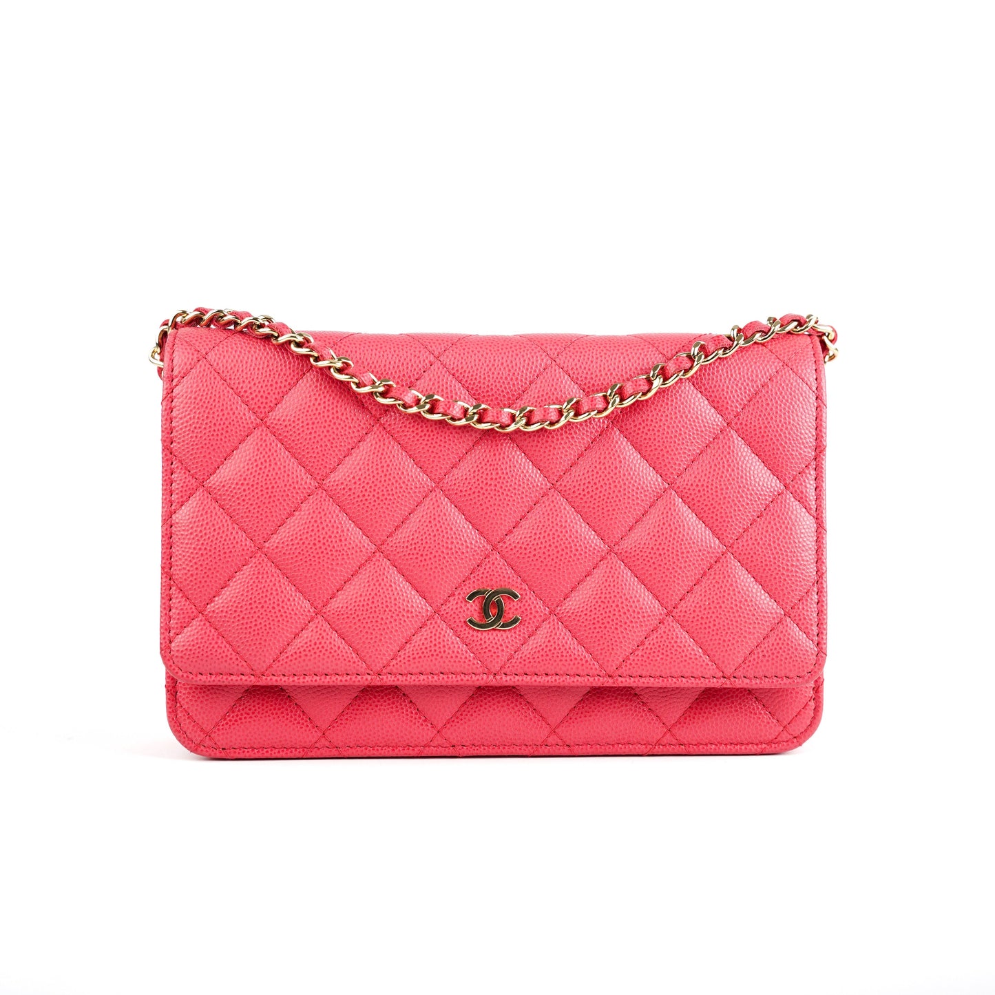 ITEM 23 - Chanel Matelasse Caviar Wallet On Chain WOC Pink HOLD BC