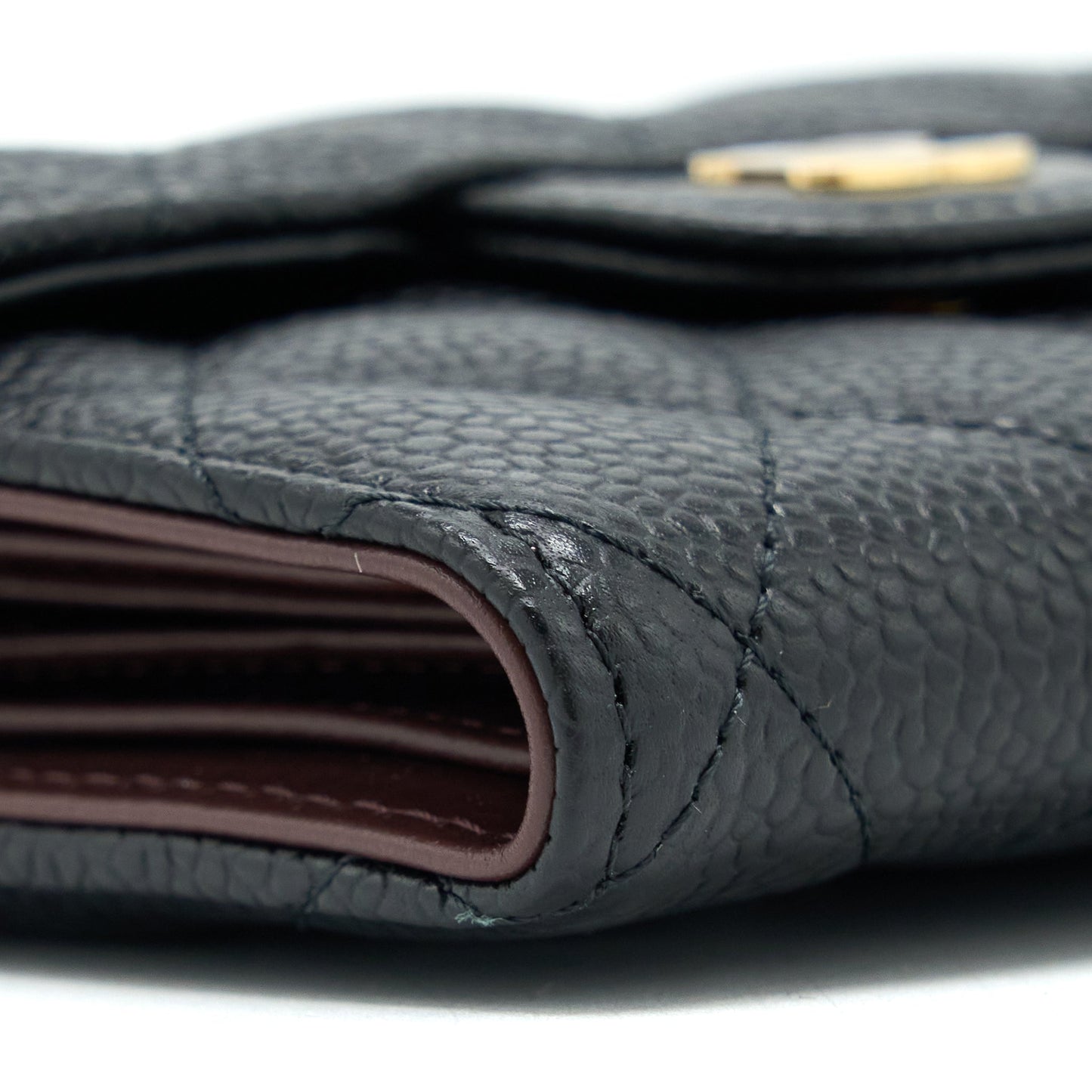 Chanel Small Classic Compact Wallet Caviar Black  (Microchip)