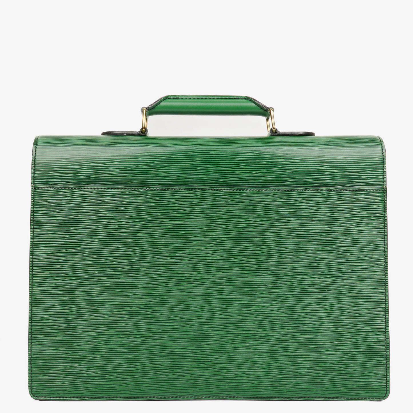 Louis Vuitton Serviette Ambassador Green EPI Leather Briefcase