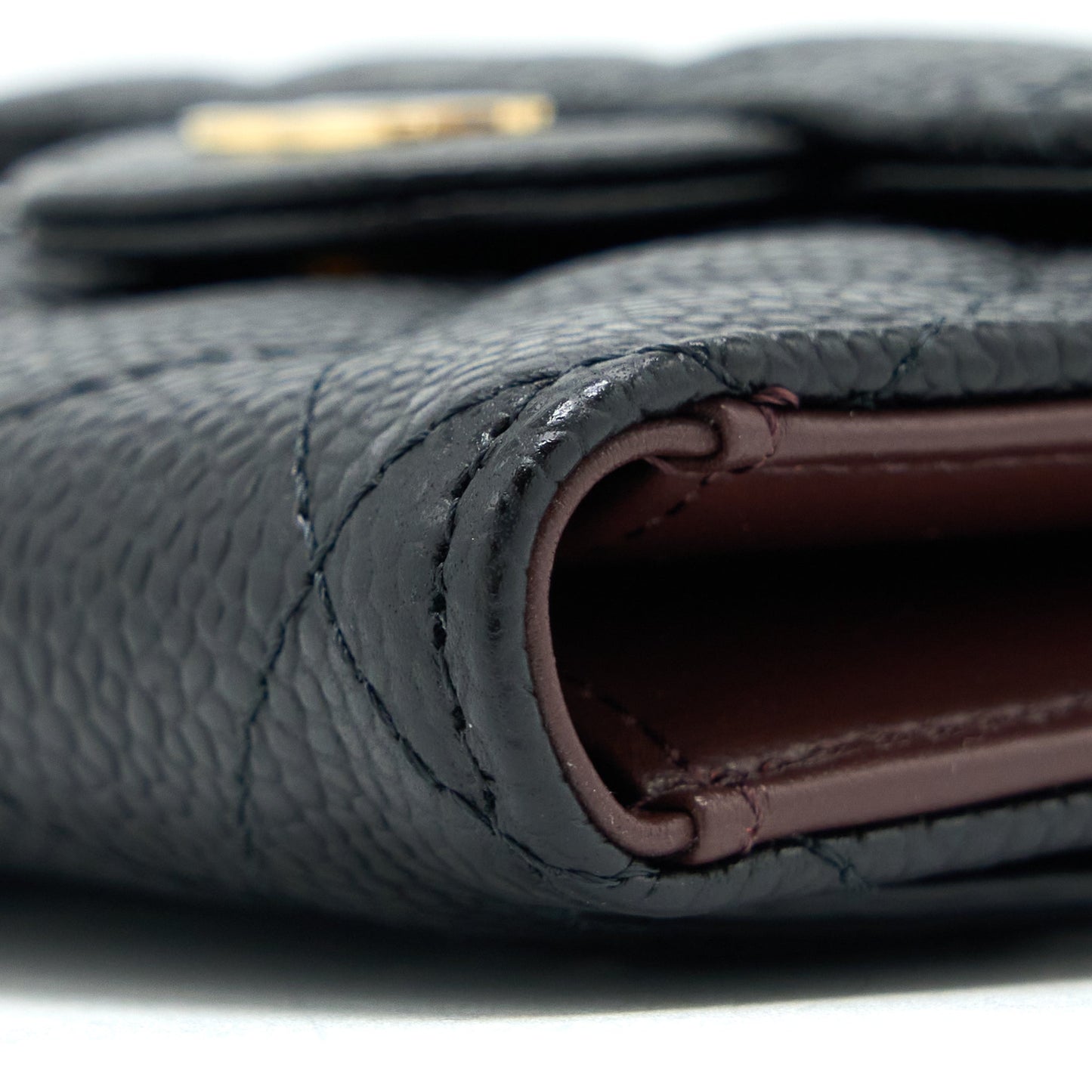 Chanel Small Classic Compact Wallet Caviar Black  (Microchip)