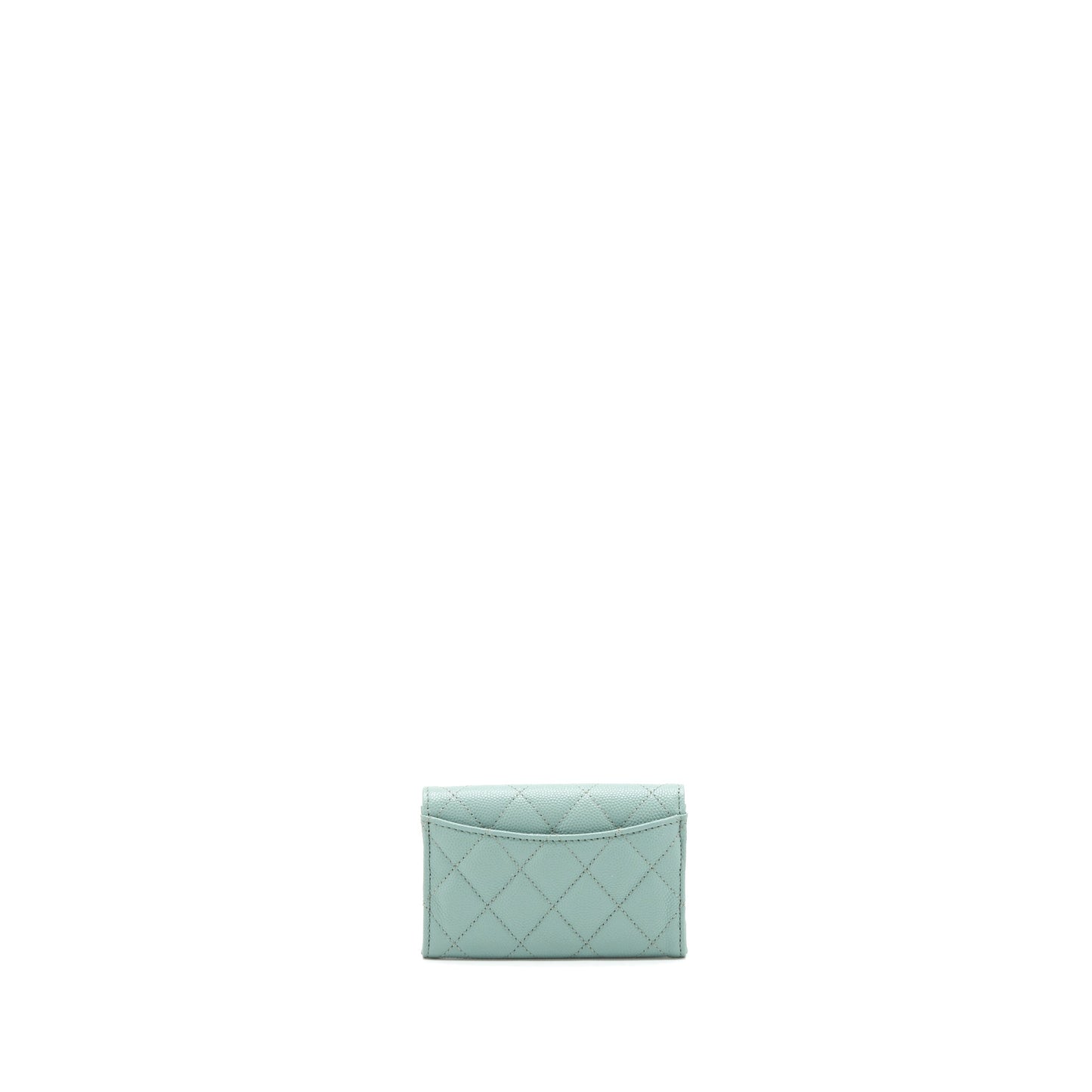Chanel 22C Flap Card Holder Caviar NG124 Green L