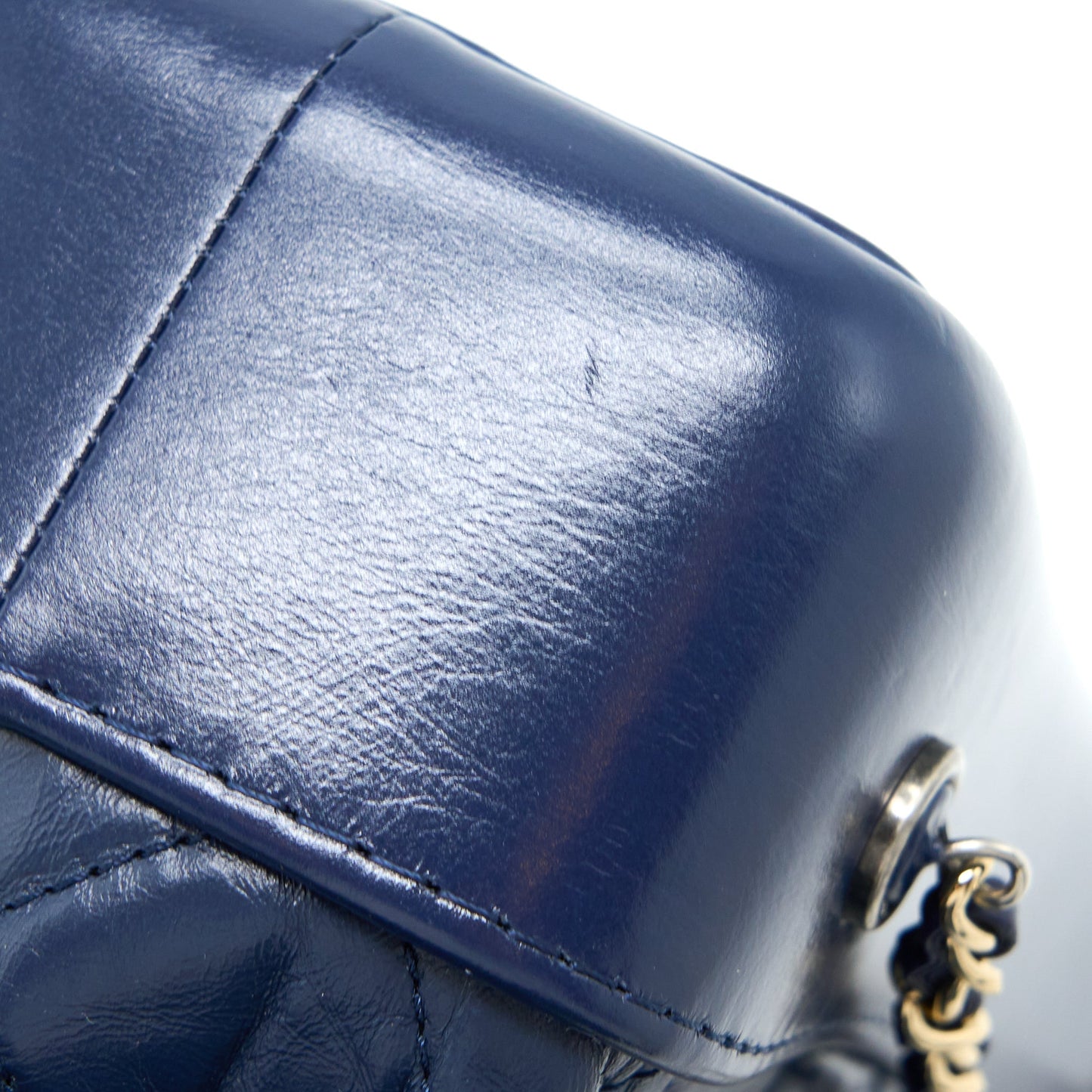 Chanel Small Gabrielle Backpack Calfskin Dark Blue Multicolour Hardware