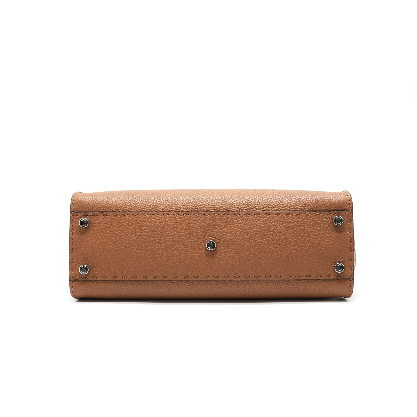 Fendi Medium Peekaboo Purse in Romano Leather Caramel