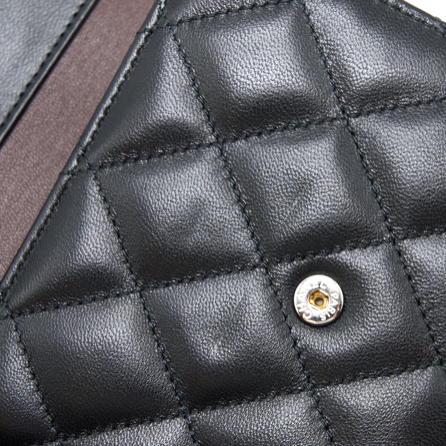 Chanel Small Classic Compact Wallet Lambskin Black