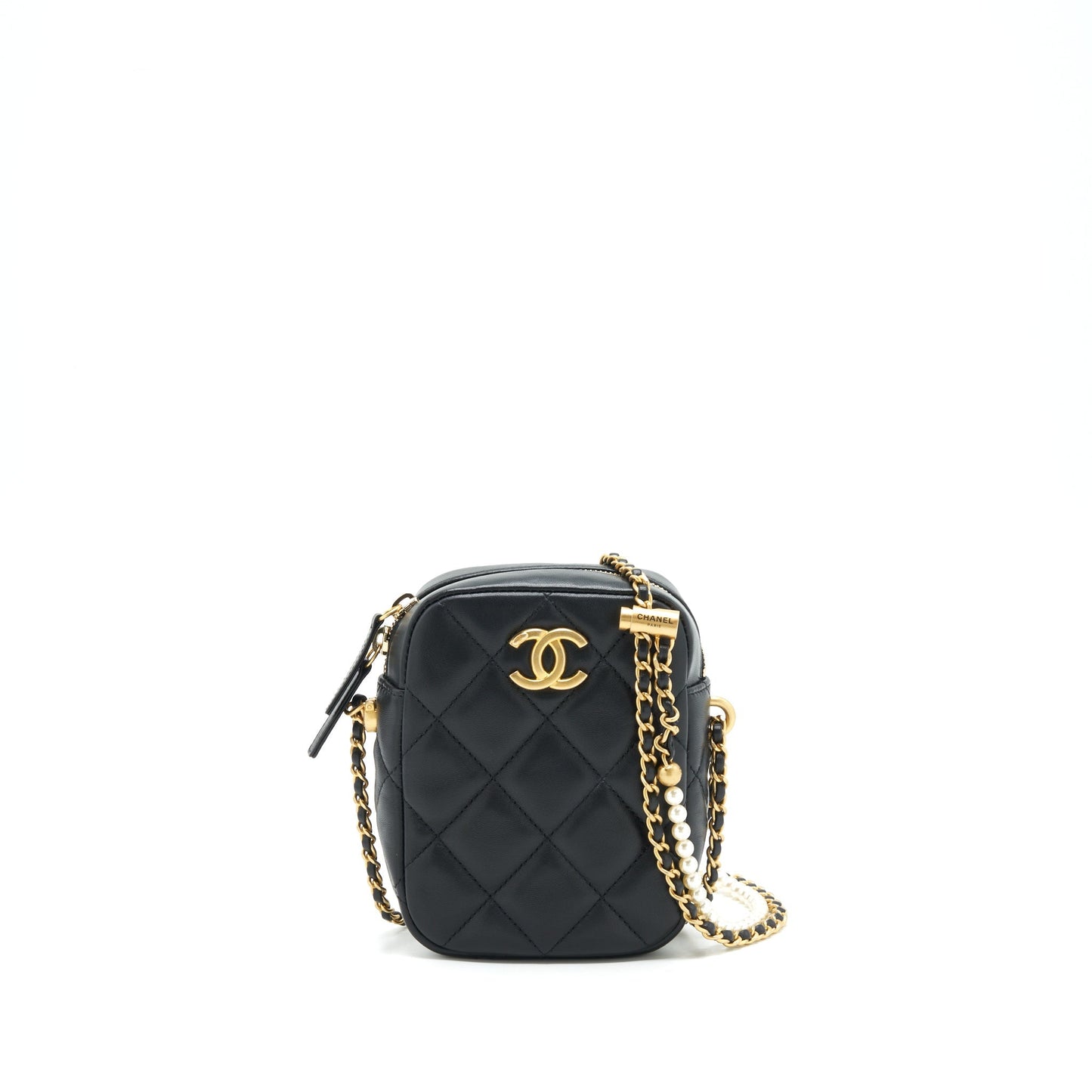 Chanel 22C My Perfect Mini Camera Case Lambskin Black