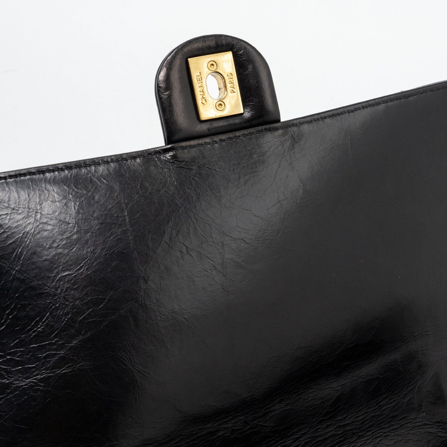 Chanel Flap Bag with chains handle calfskin black