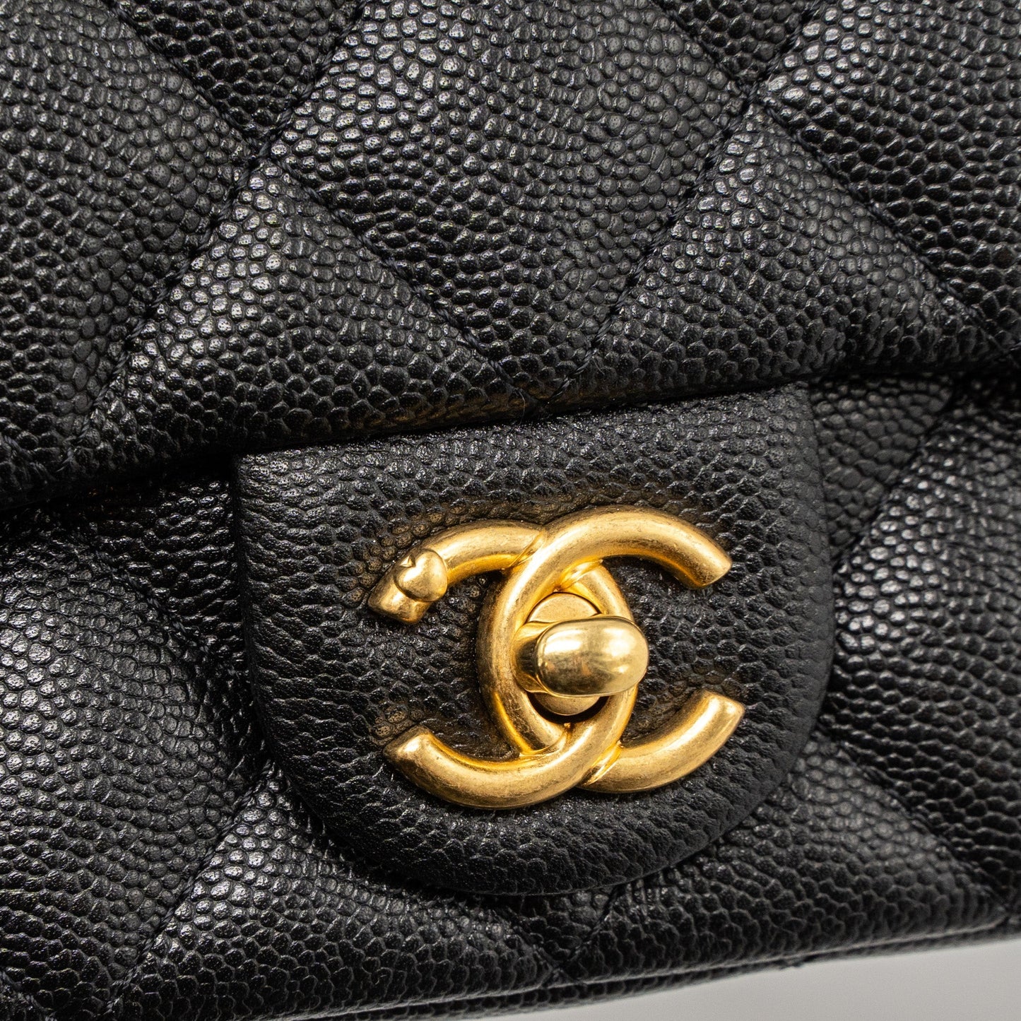 Chanel 23P mini Coco Love Flap Bag Caviar Black Brushed (Microchip)