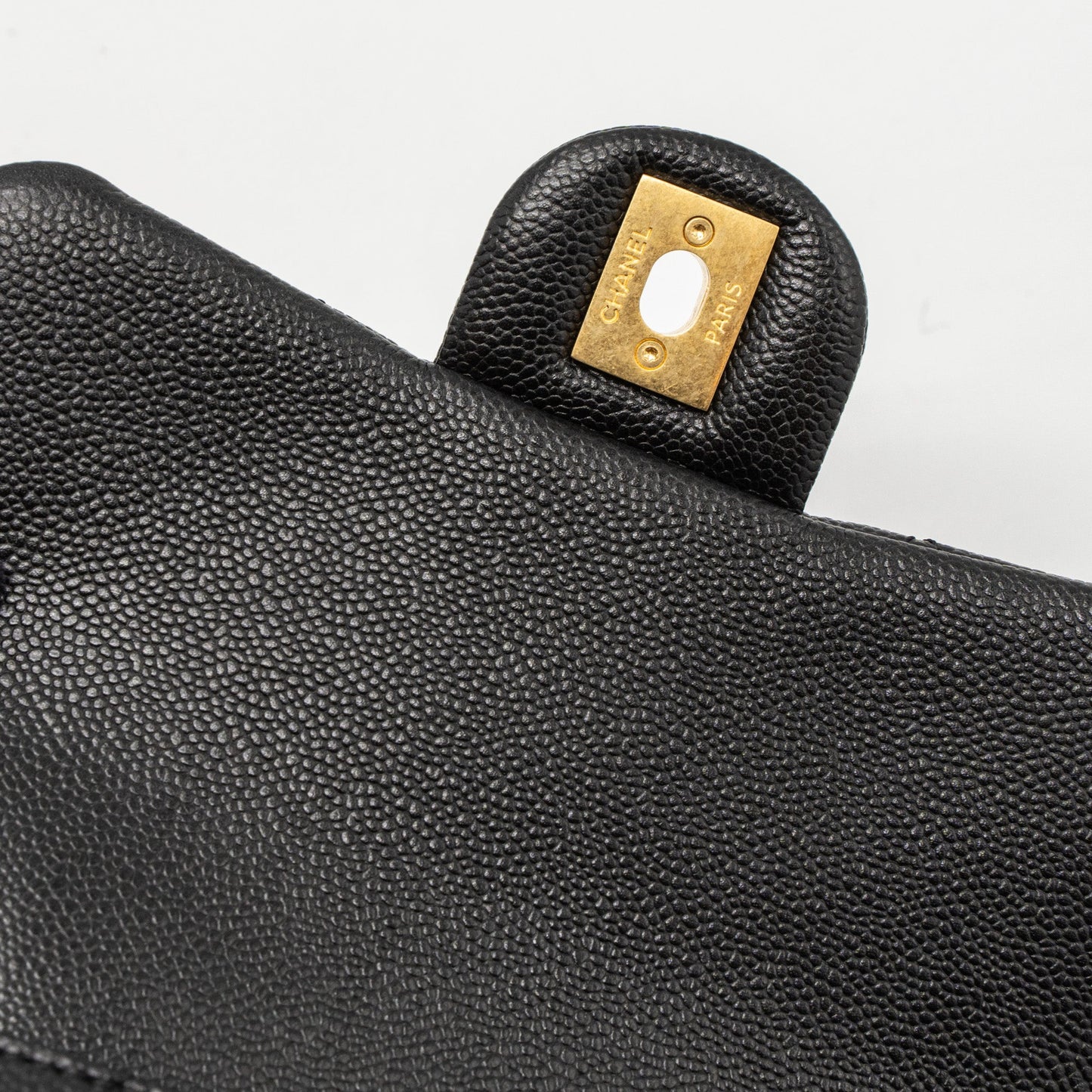 Chanel 23P mini Coco Love Flap Bag Caviar Black Brushed (Microchip)