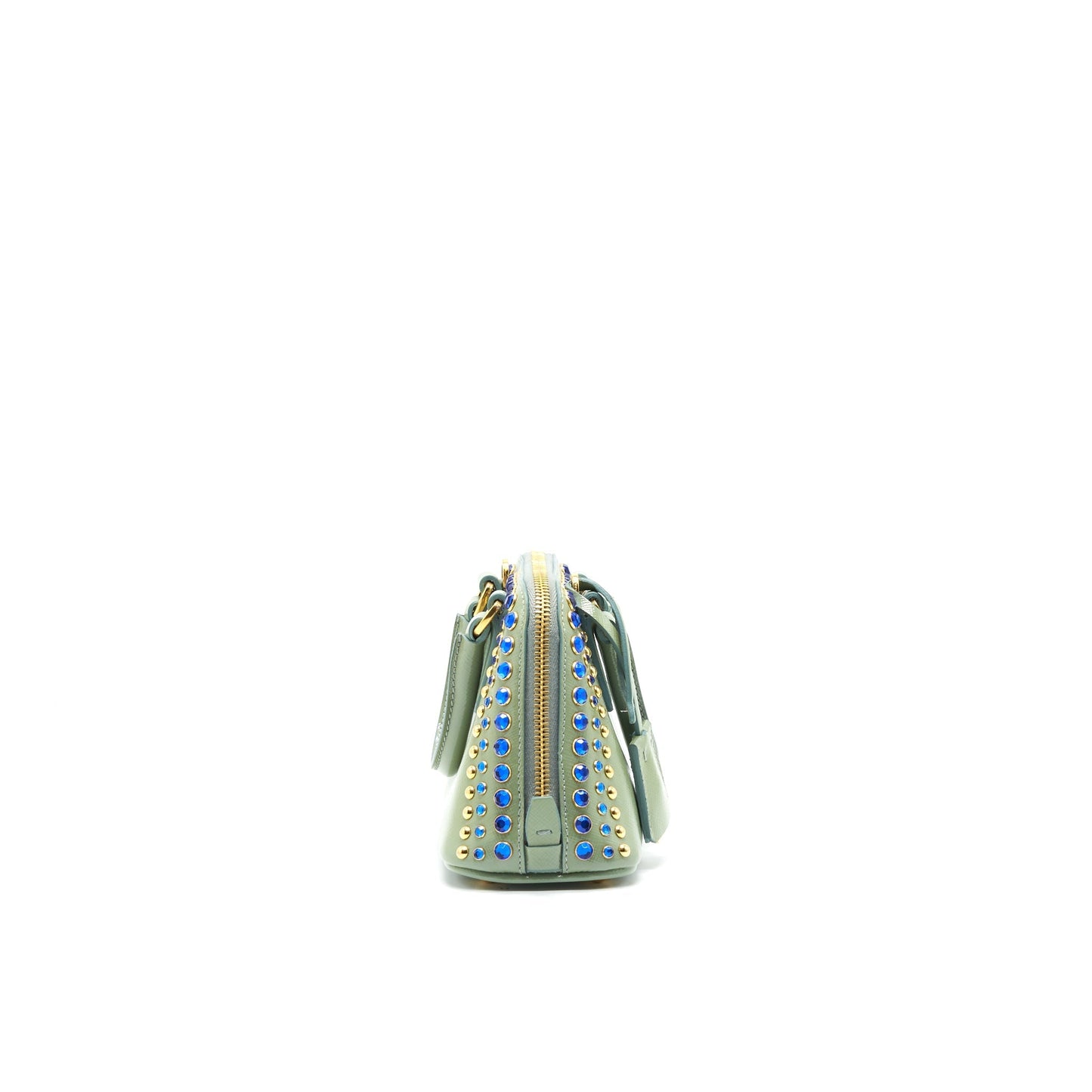Prada Saffiano Mini Crossbody Purse Light Green