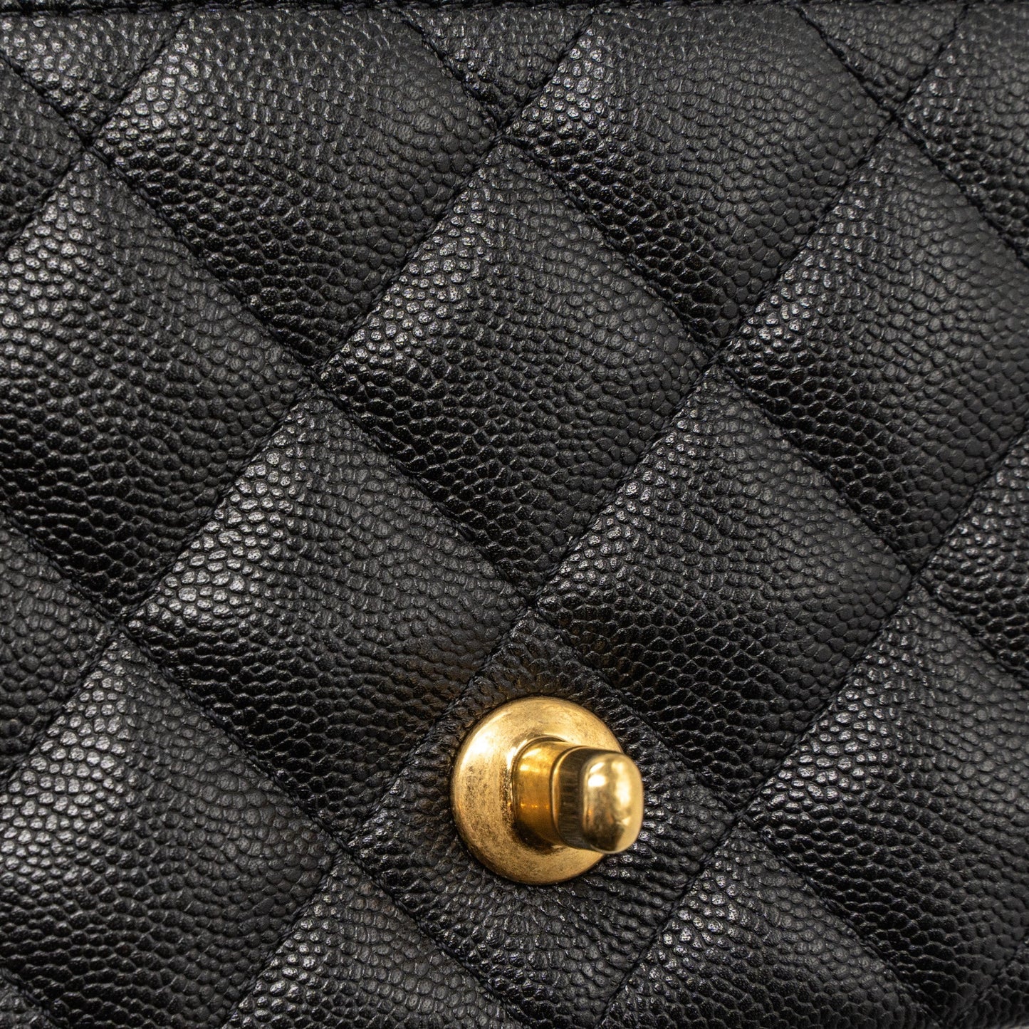 Chanel 23P mini Coco Love Flap Bag Caviar Black Brushed (Microchip)