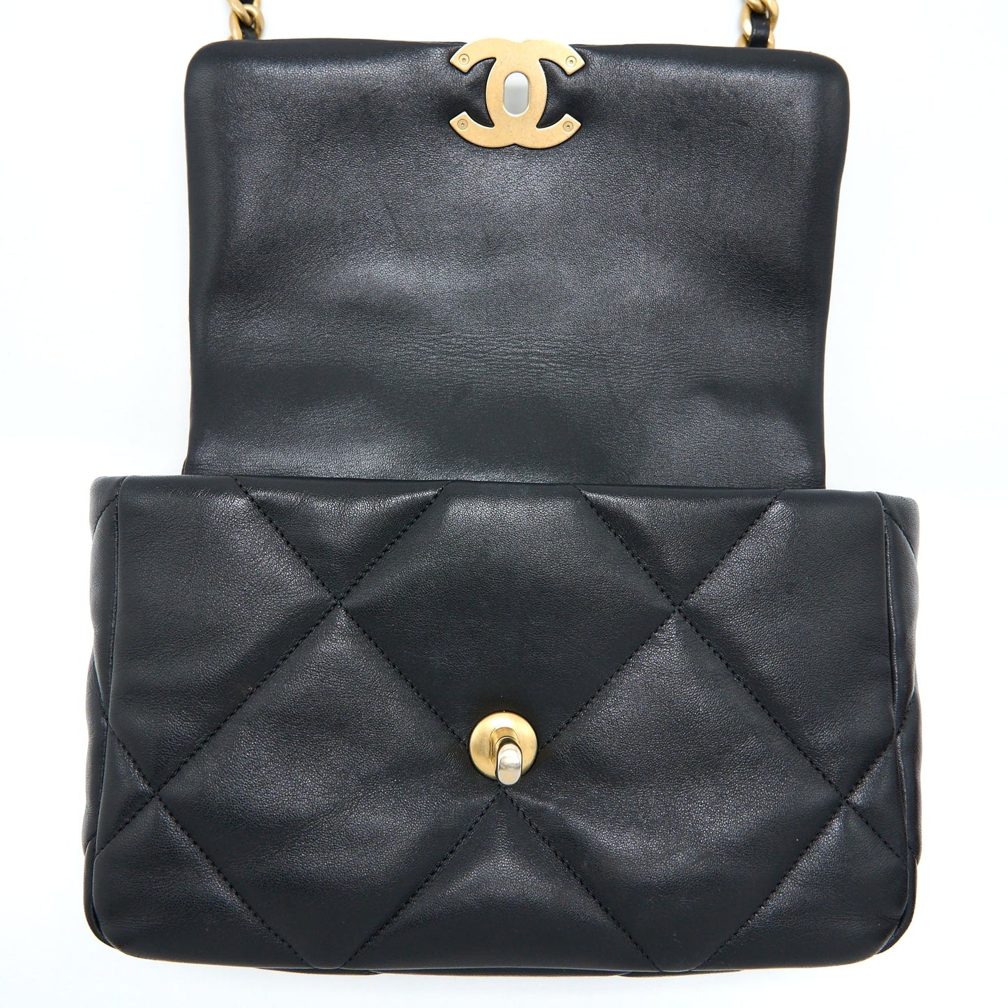 Chanel Small 19 Bag Lambskin Black Multicolour Hardware