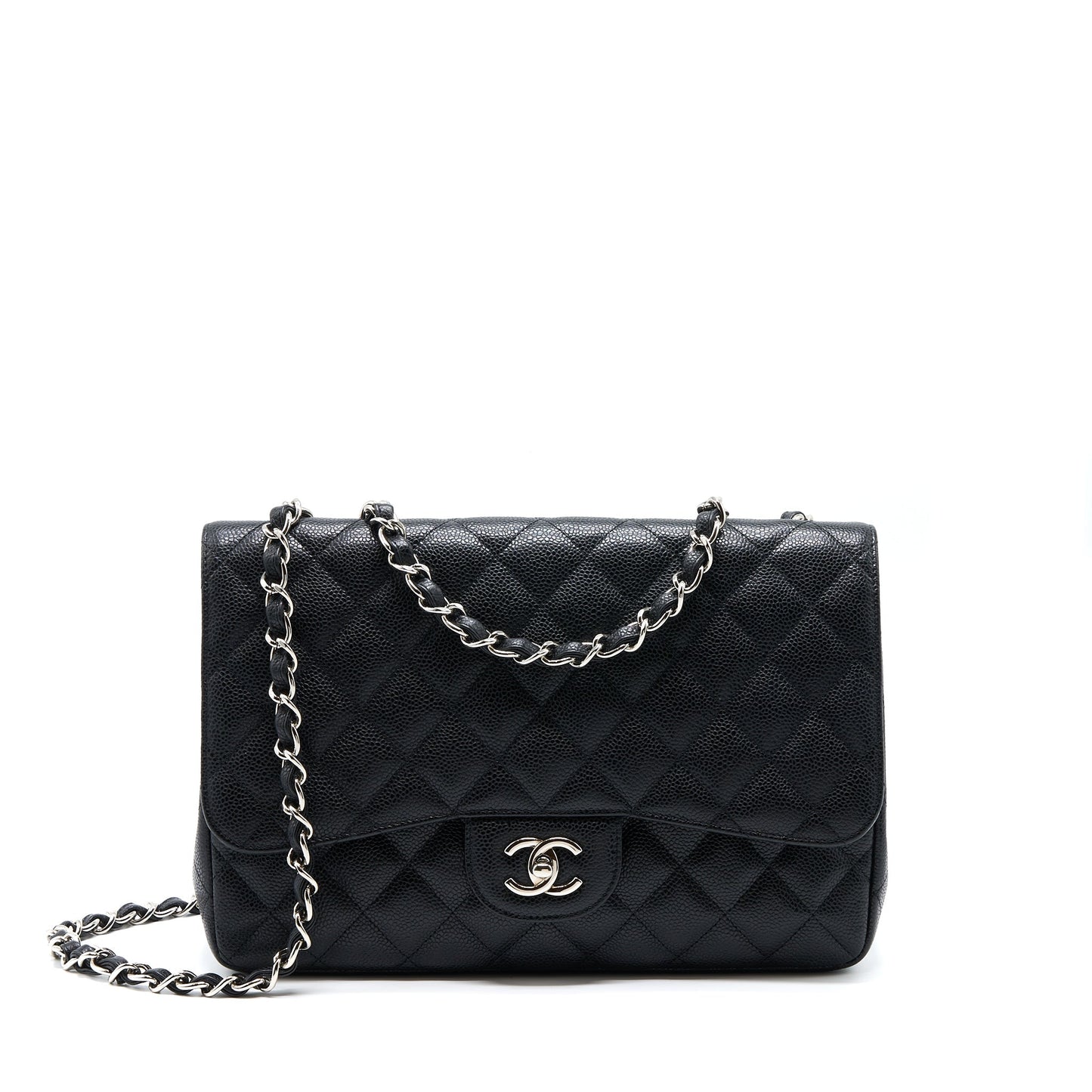 Chanel Jumbo Single Flap Bag Caviar Black