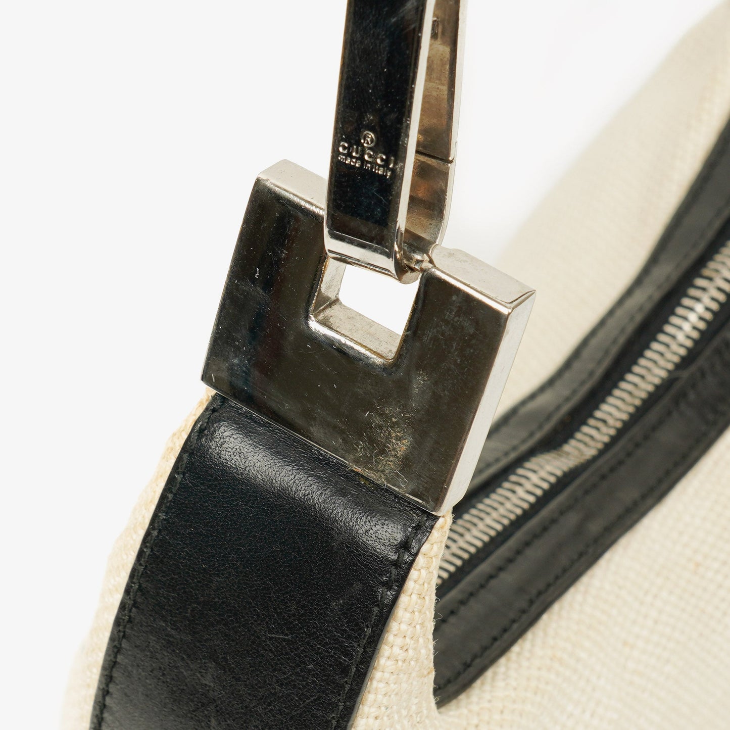 Gucci GG Bi-Colour Woven Shoulder Hobo Bag
