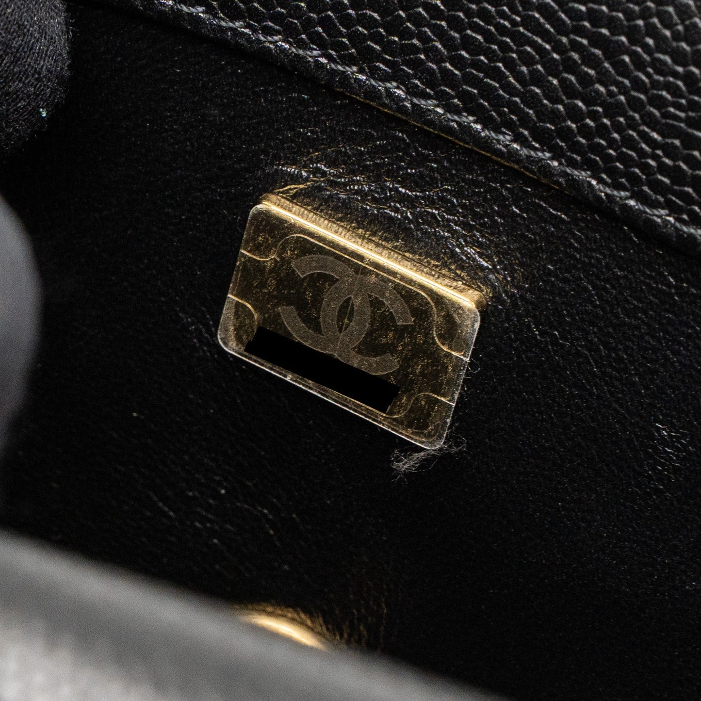 Chanel 23P mini Coco Love Flap Bag Caviar Black Brushed (Microchip)