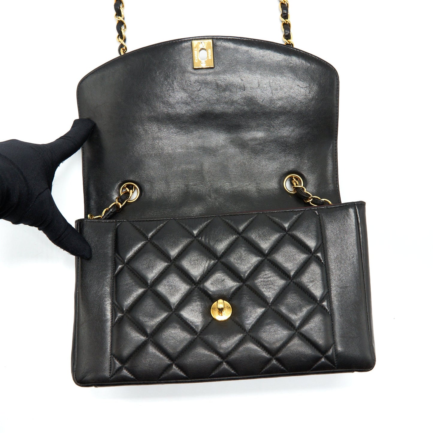 Chanel  Medium Diana Flap Bag Lambskin Black