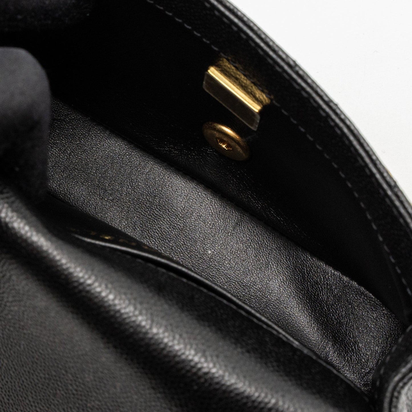Chanel 23P mini Coco Love Flap Bag Caviar Black Brushed (Microchip)