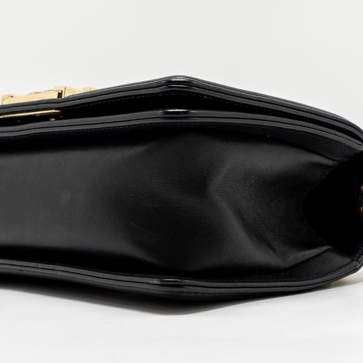 Chanel Small Chevron Boy Bag Lambskin Black L
