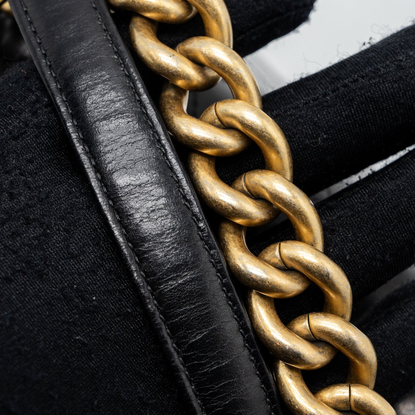 Chanel Flap Bag with chains handle calfskin black