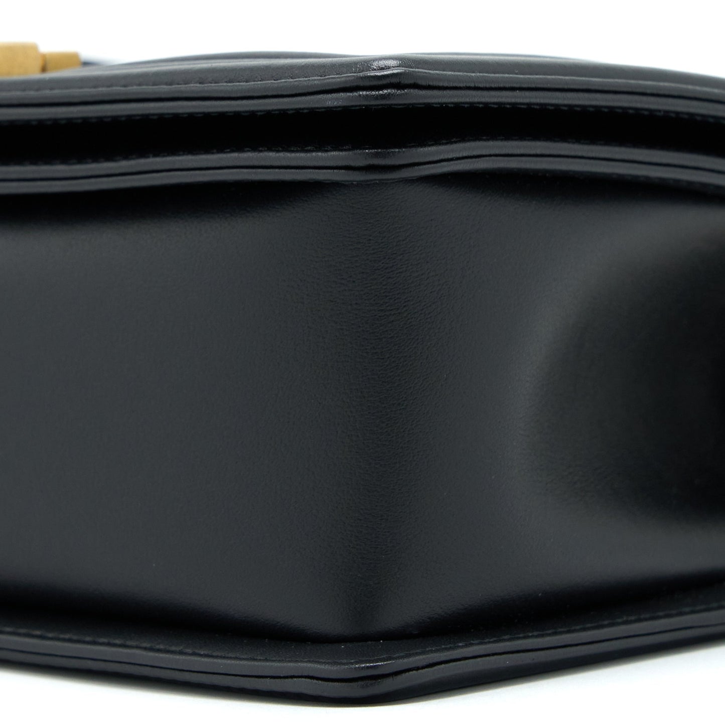 Chanel Medium Boy Bag Lambskin Black Brushed  (Microchip)