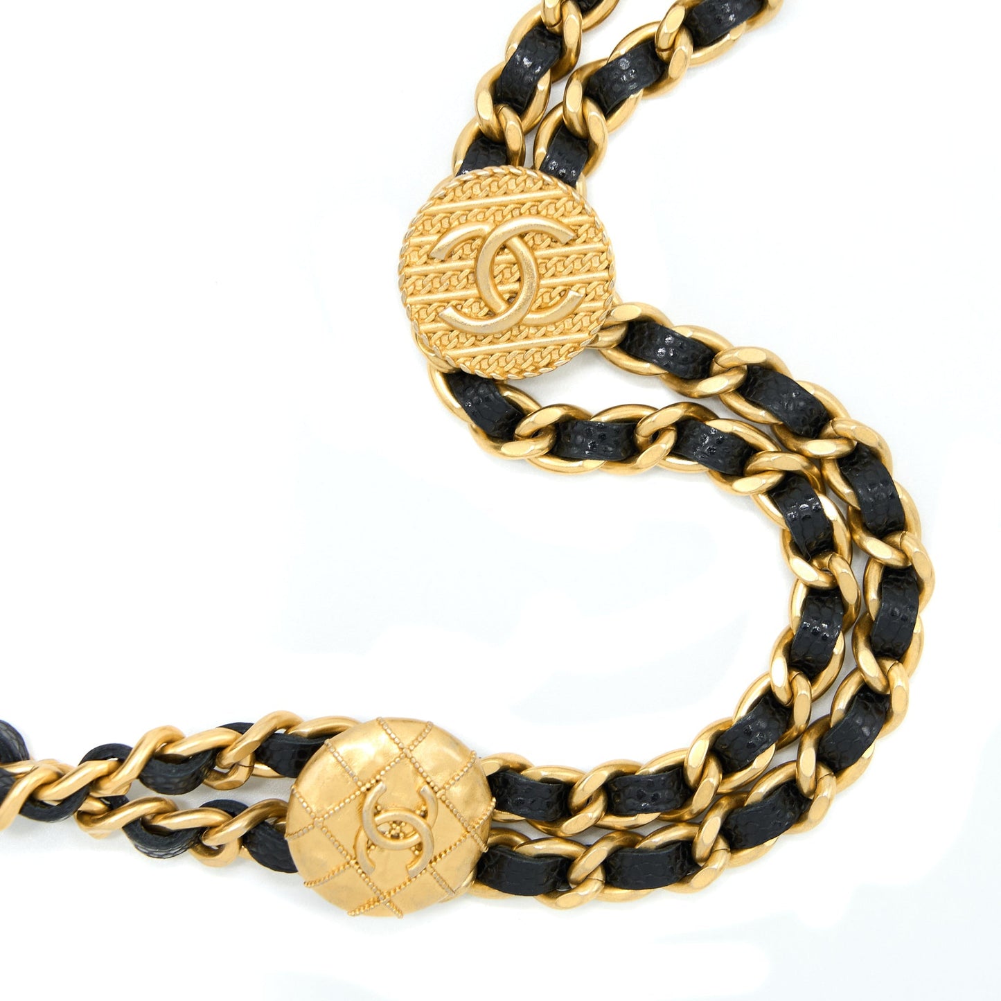 Chanel 22A Wallet On Chain Caviar Black  (Microchip)