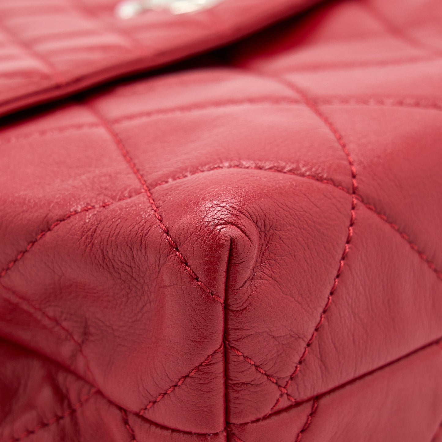 Chanel Large Flap Bag Lambskin Red